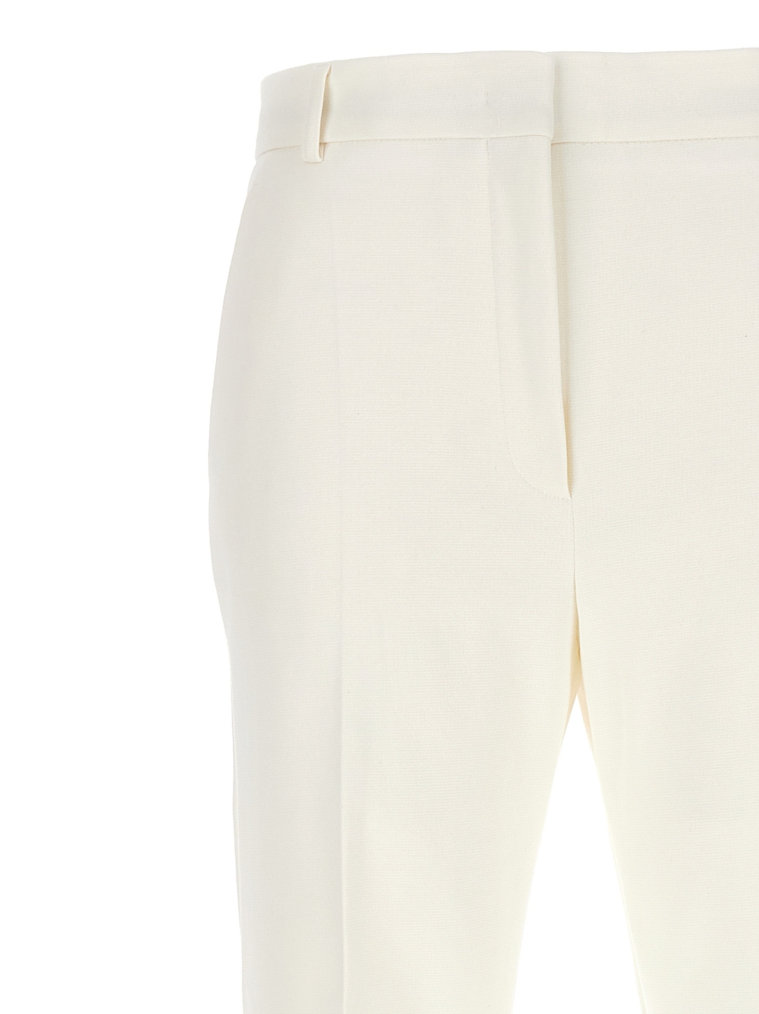 Shop Sportmax Compact Knitted Pants In White