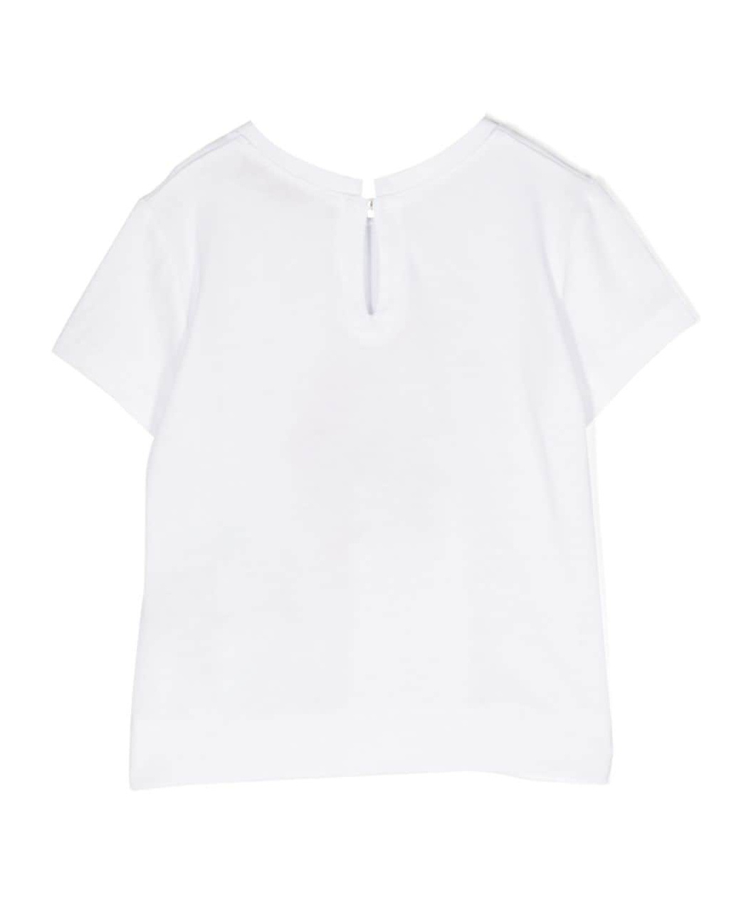Monnalisa Graphic-print Cotton T-shirt In White