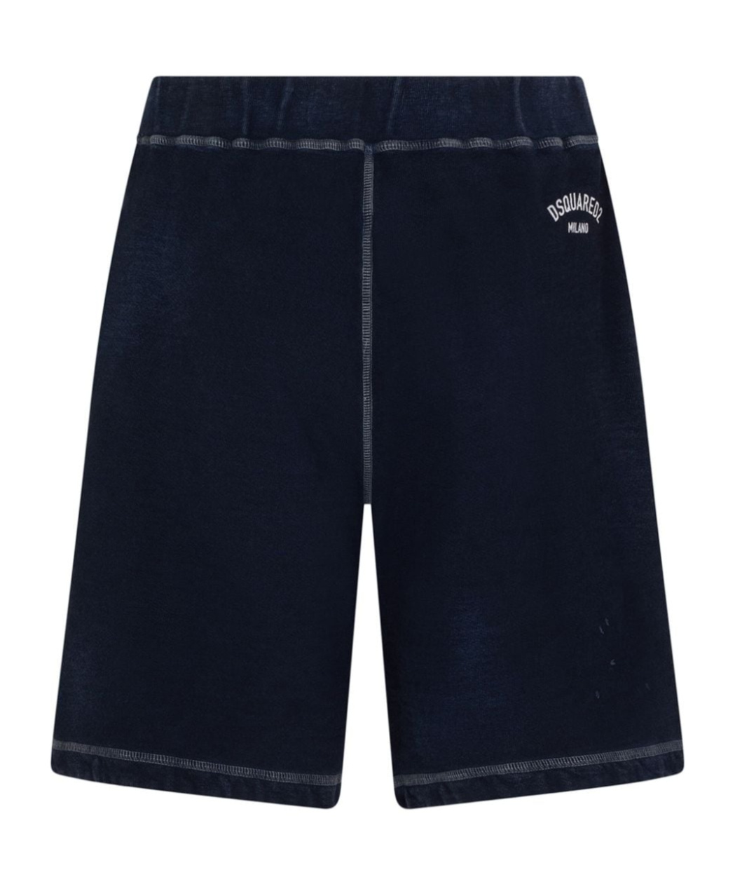 Dsquared2 Navy Blue Cotton Relax Fit Bermuda Shorts In Black