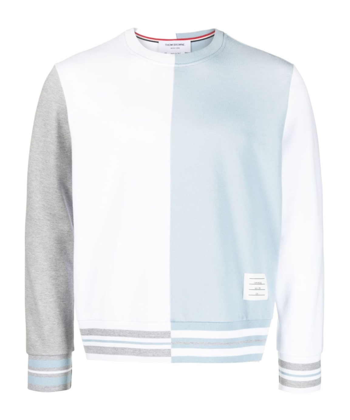 THOM BROWNE FUNMIX COLOUR-BLOCK COTTON SWEATSHIRT