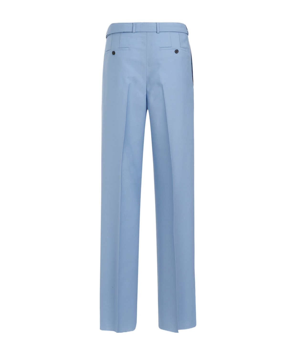 Shop Lanvin Wide-leg Wool Trousers In Blue