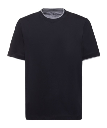Brunello Cucinelli Contrasting-trim Jersey T-shirt
