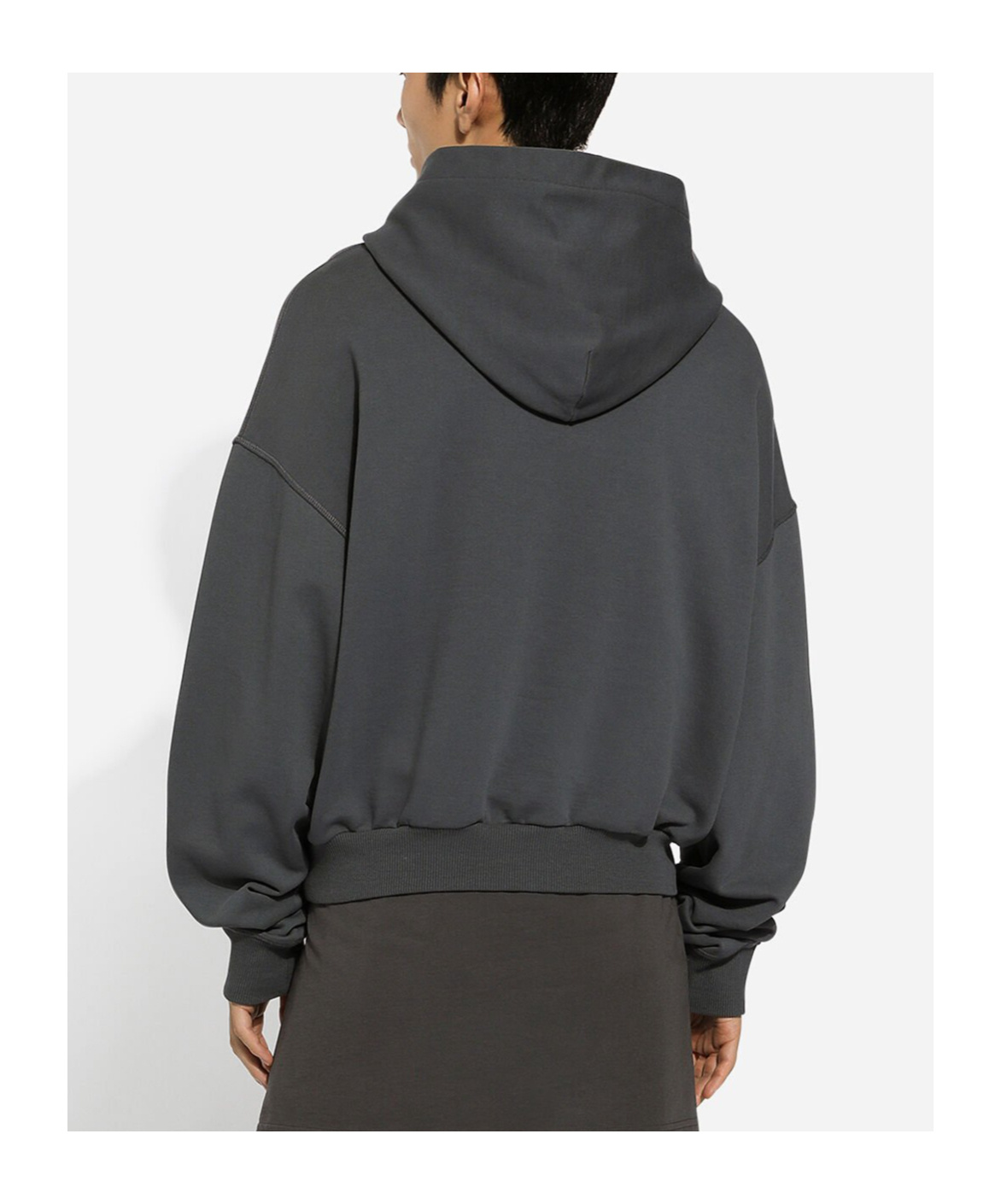 Dolce & Gabbana Cropped Hoodie In Black
