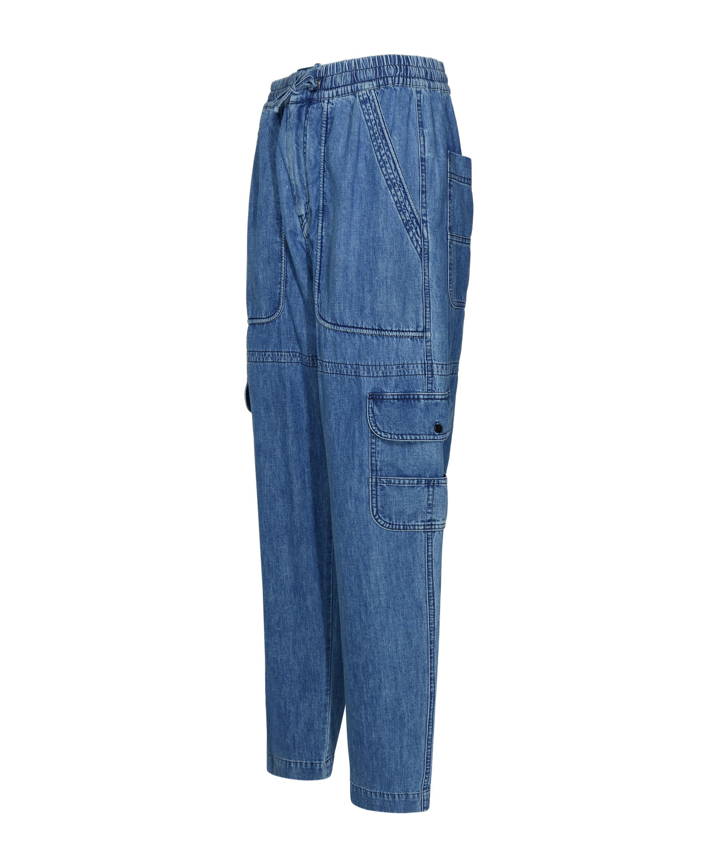 Isabel Marant Vanni Light Blue Cotton Pants In Blue