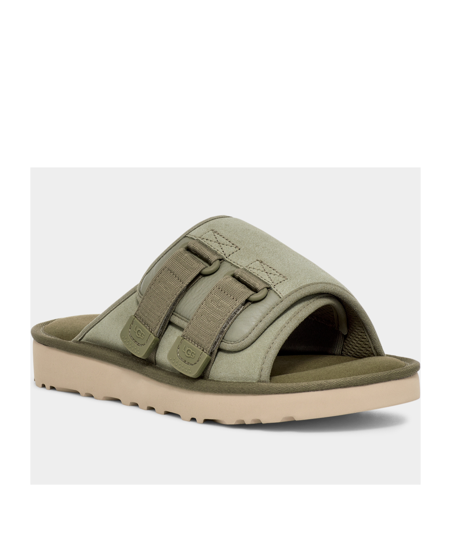 Ugg Goldencoast Strap Slide 'shaded Clover' In Nude