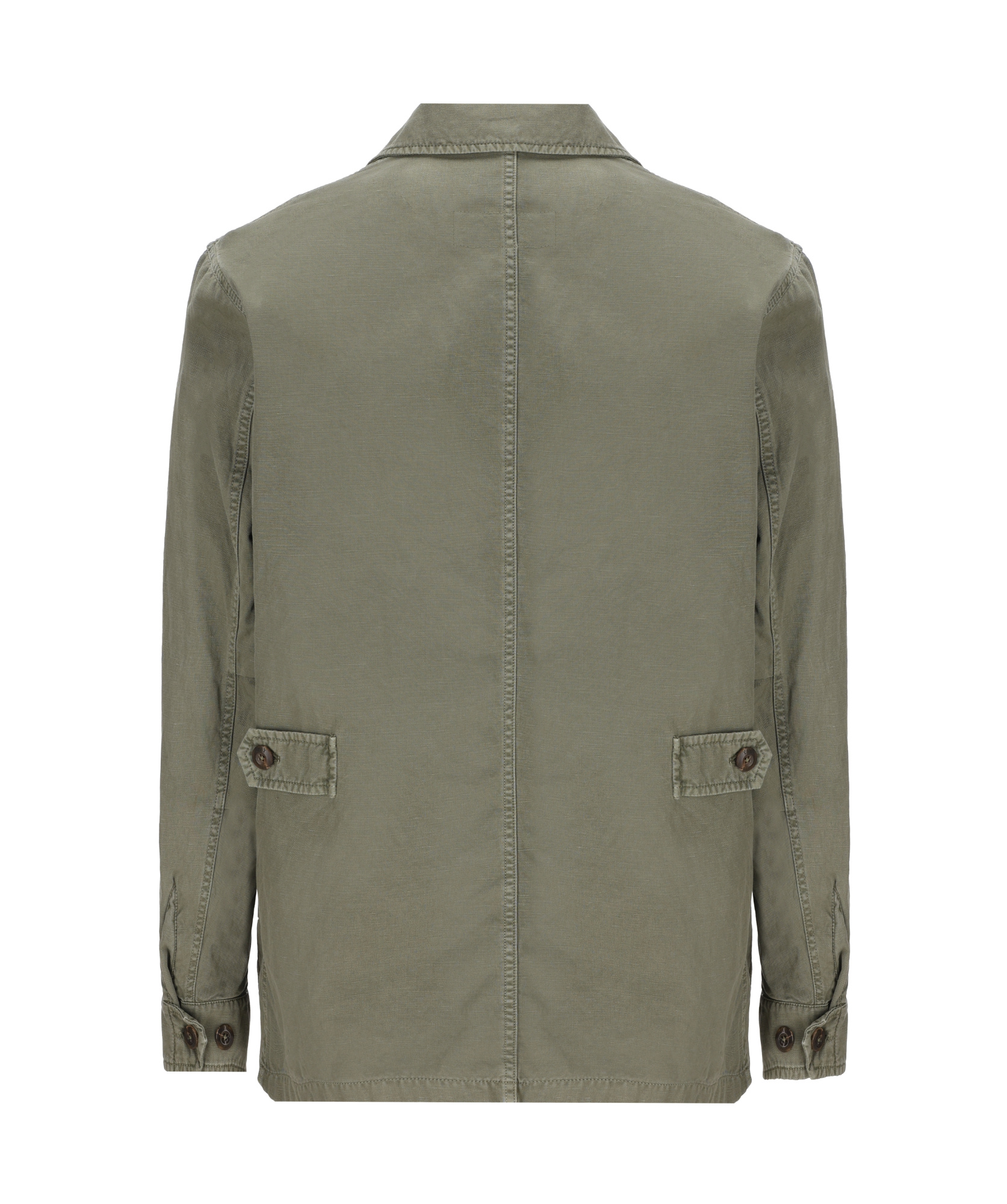 Fay Collared Jacket With Four Front Pockets In Green
