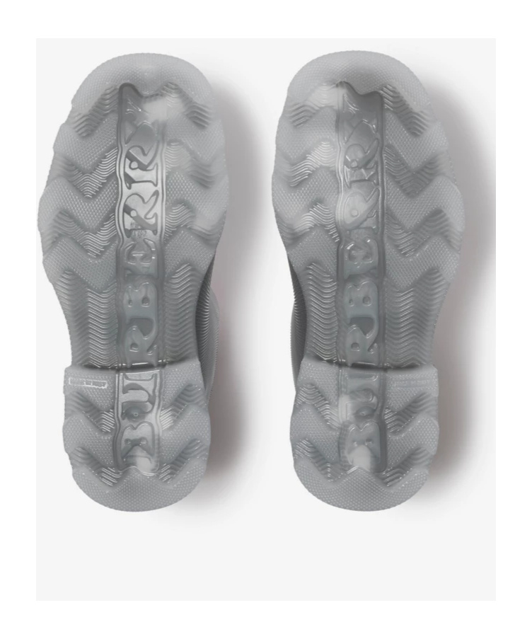 Burberry Marsh Vintage-check Mesh Boots In Gray