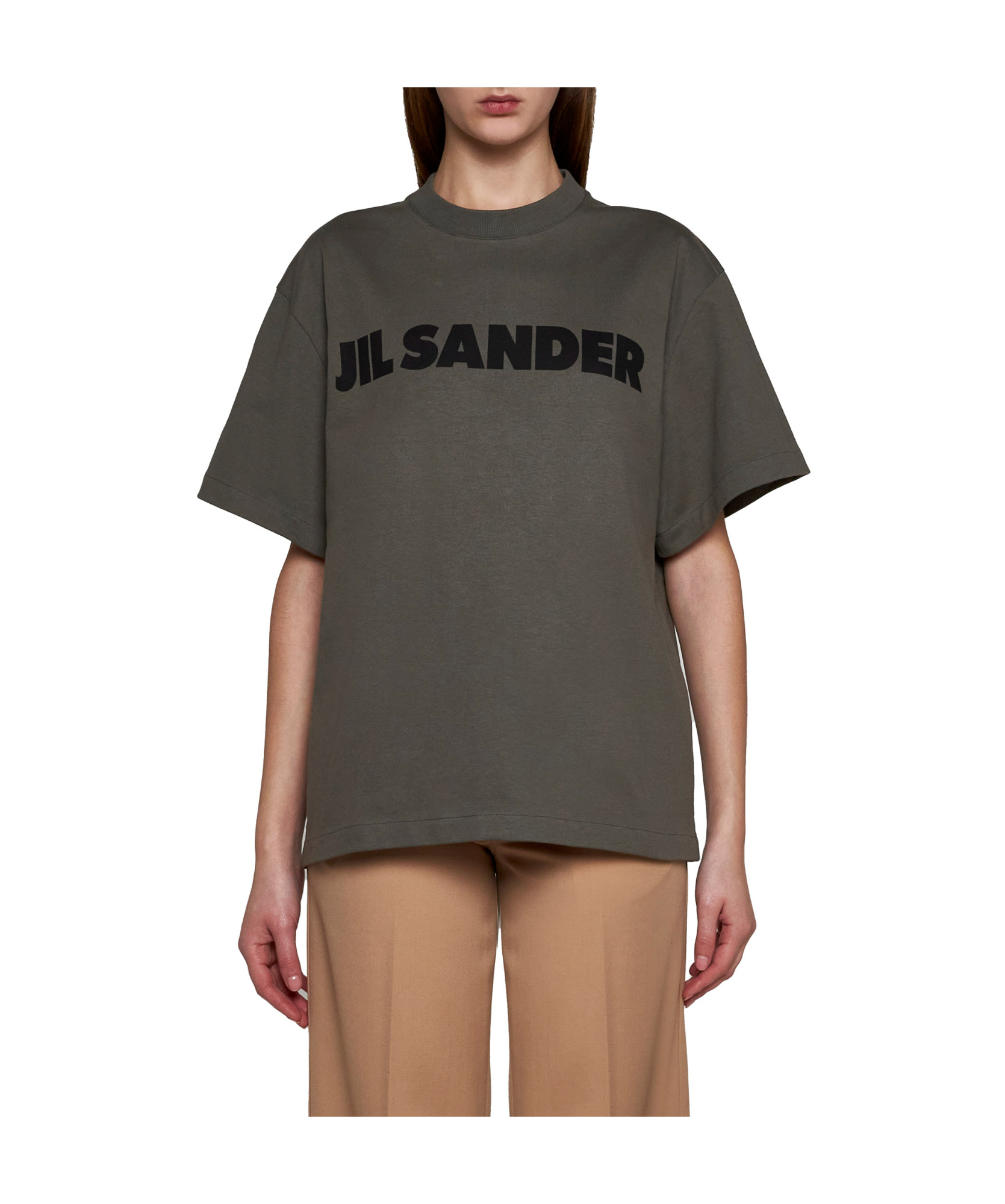 Jil Sander Logo T-shirt In Green