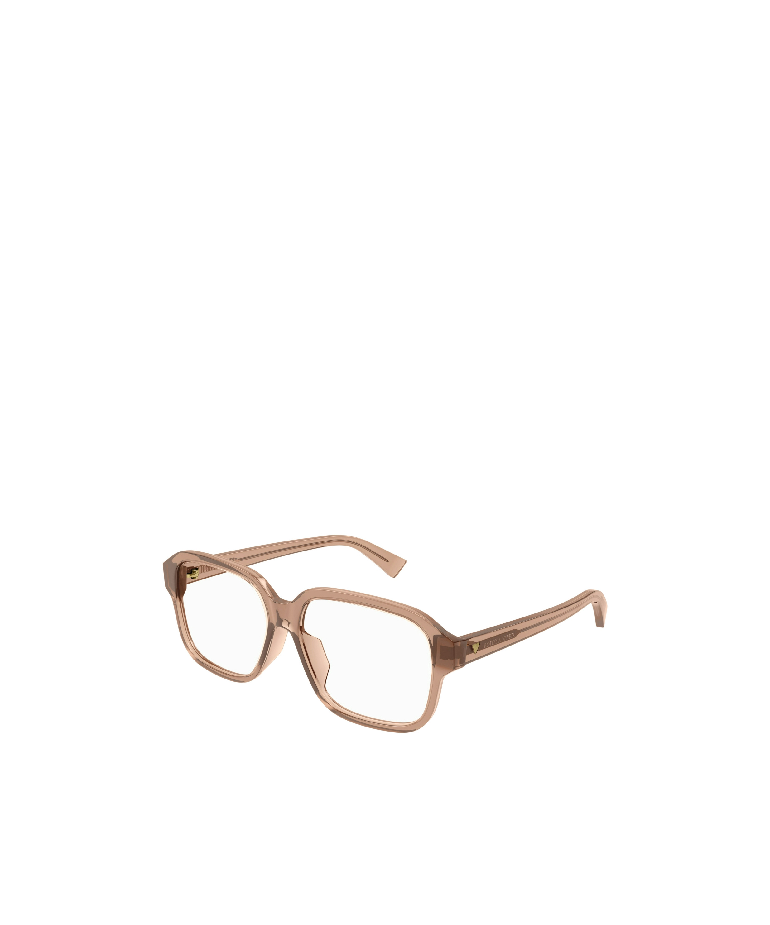 Bottega Veneta Geometric Frame Flat Mirror In Nude
