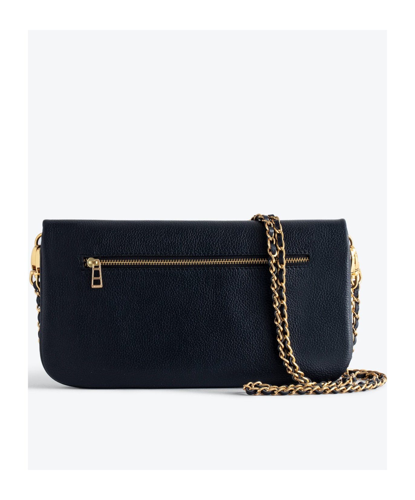 Zadig & Voltaire Zadig Voltaire Logo-plaque Clutch Bag In Black