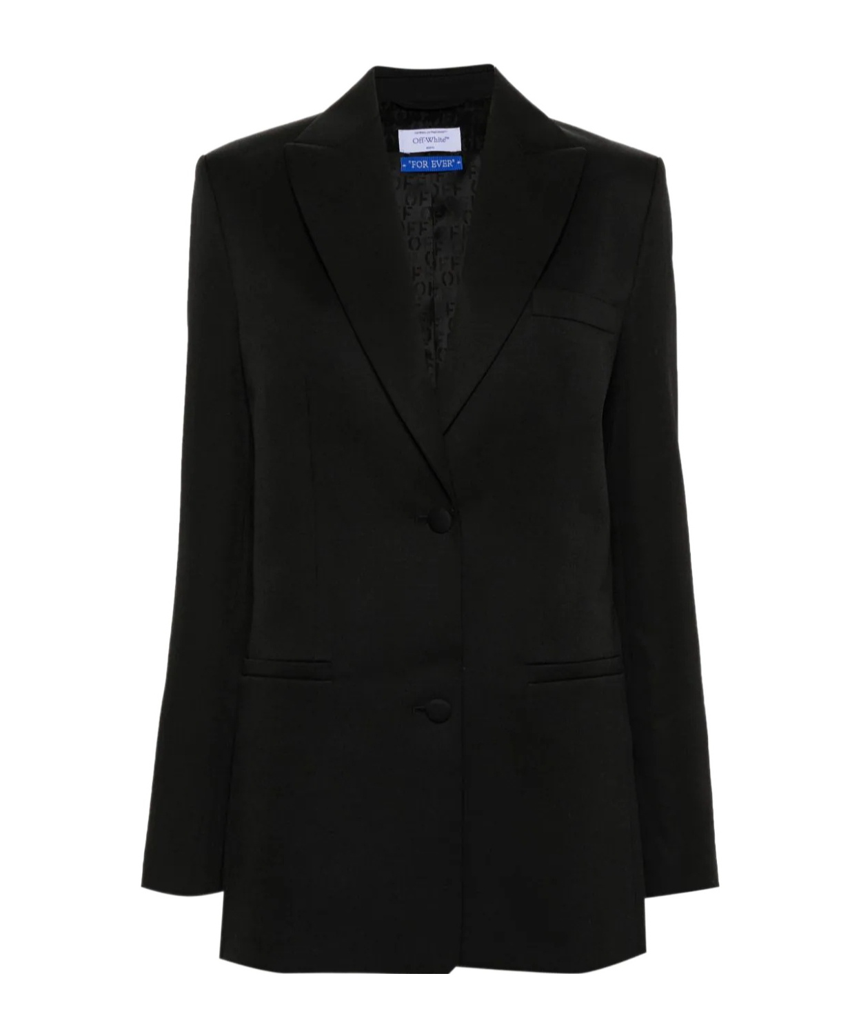 Off-white Off White Wool Jacket In Black