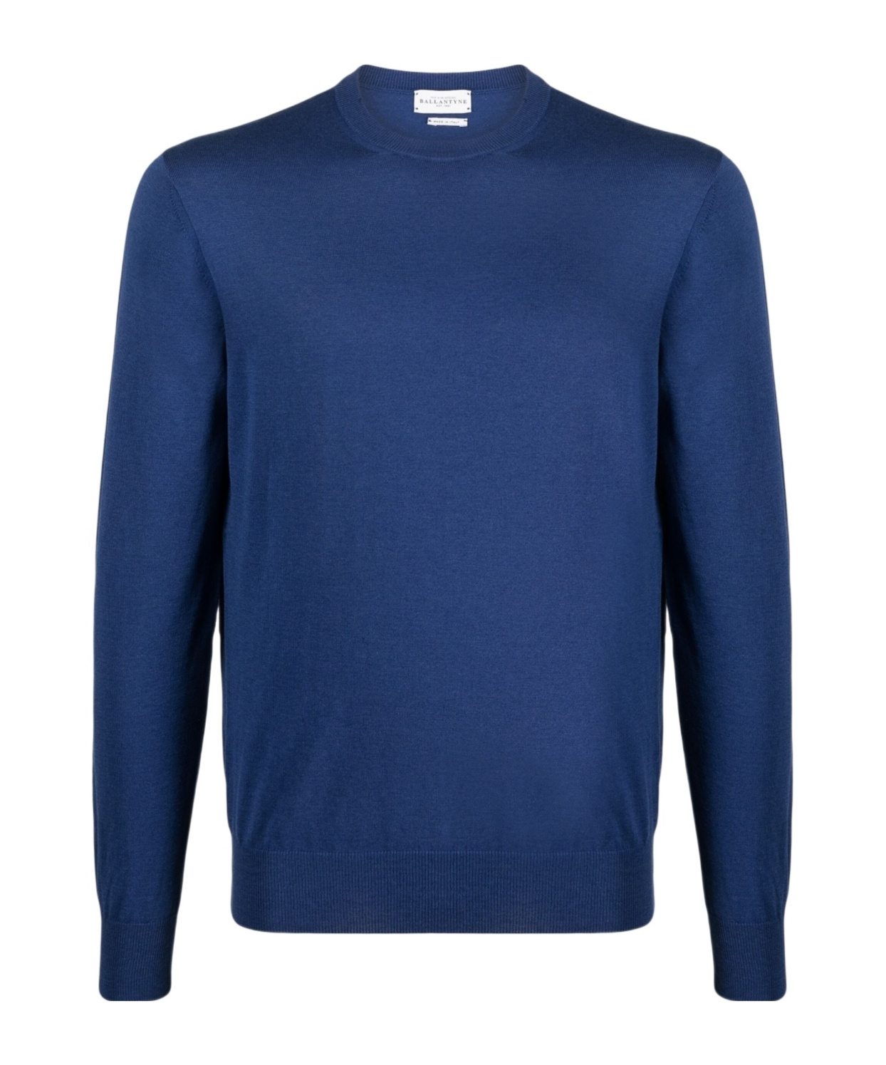 Ballantyne Fine-knit Crew-neck Jumper In Blue