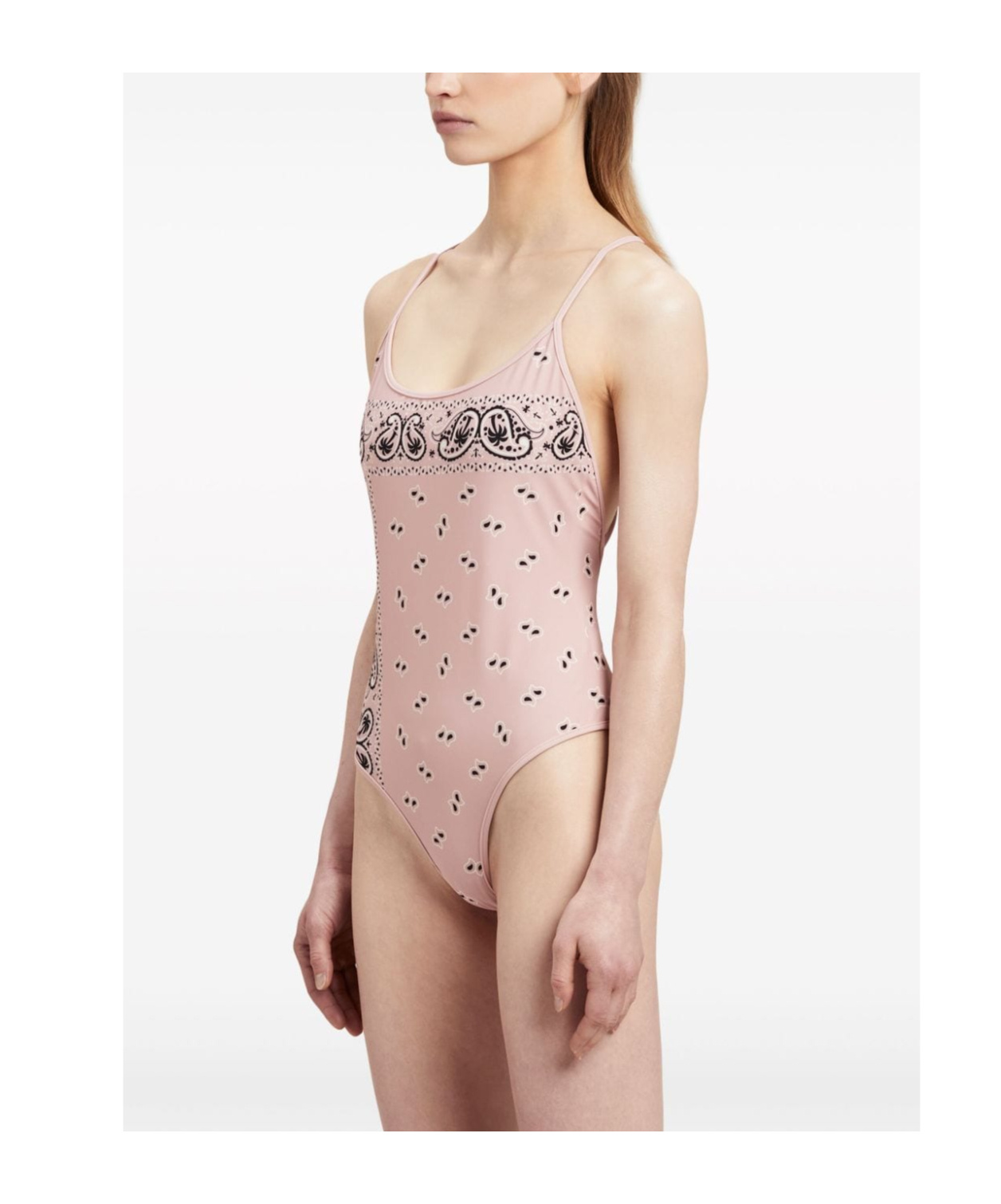 Palm Angels Paisley-print Swimsuit In Pink