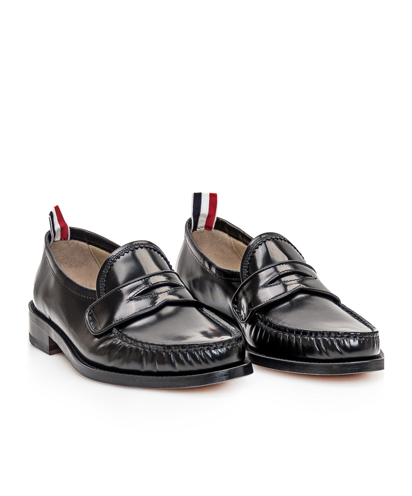 Thom Browne Ruched-detail Slip-on Loafers In Black