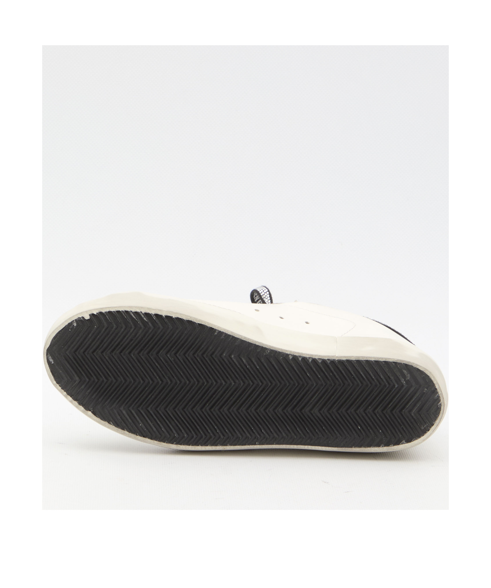 Shop Golden Goose Super-star Leather Sneakers In White