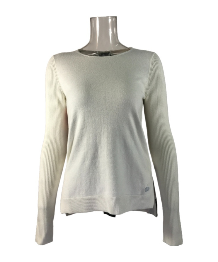 Shop Armani Jeans Round-neck Long-sleeved Sweater In Gray