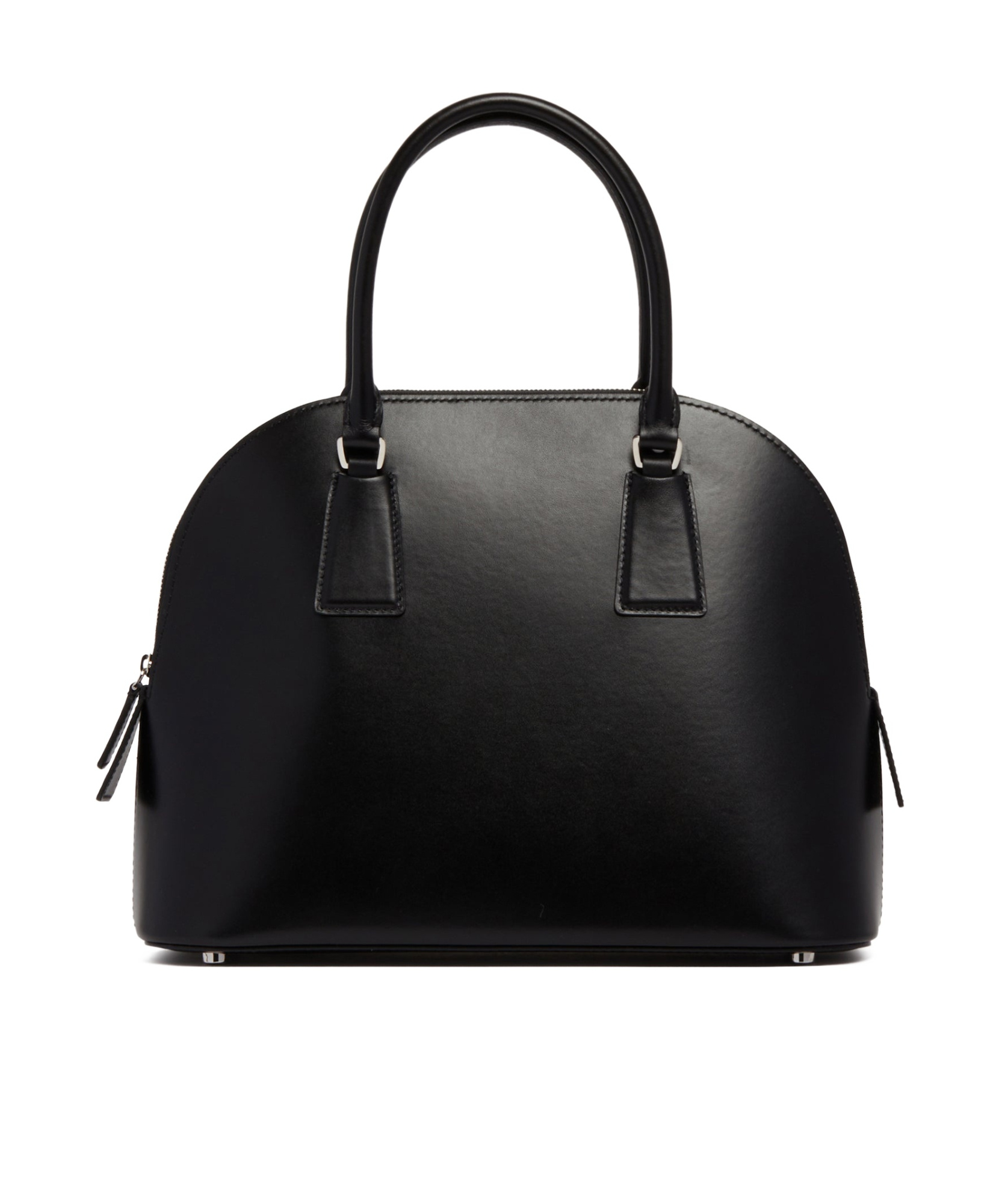 The Row Nina S Leather Tote In Black
