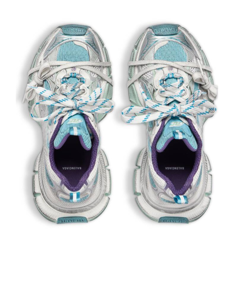 Shop Balenciaga Women's 3xl Sneaker In Light Blue/white/purple In Gray