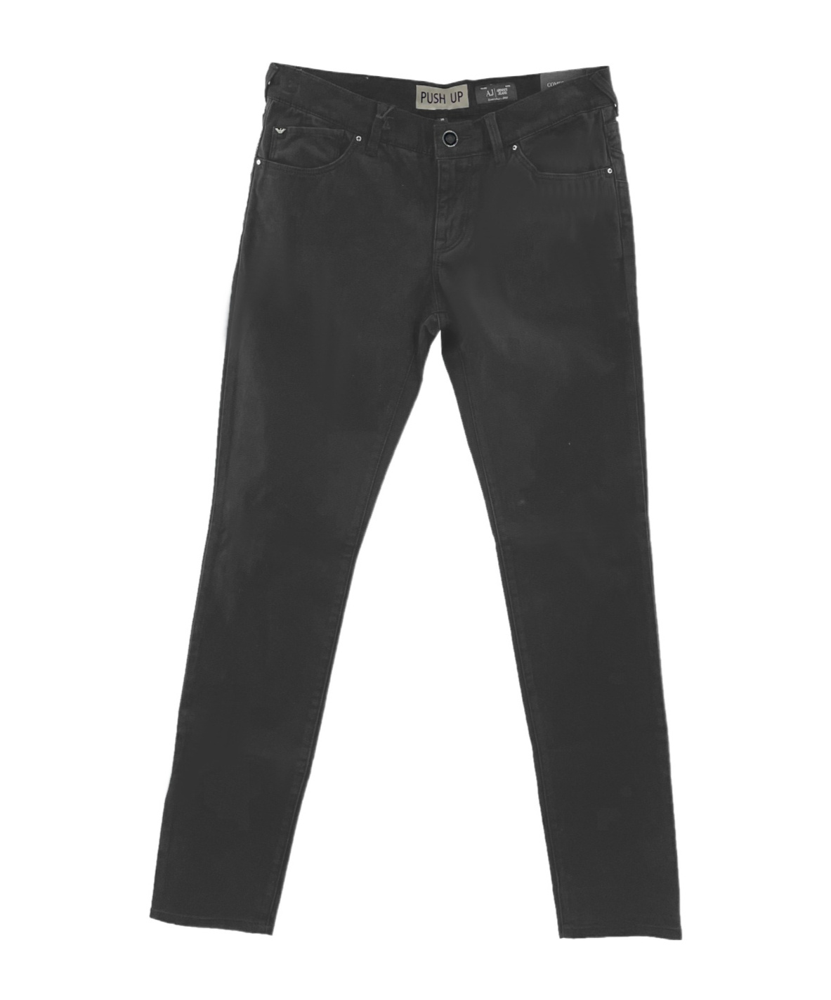 Shop Armani Jeans Logo Jeans In Black