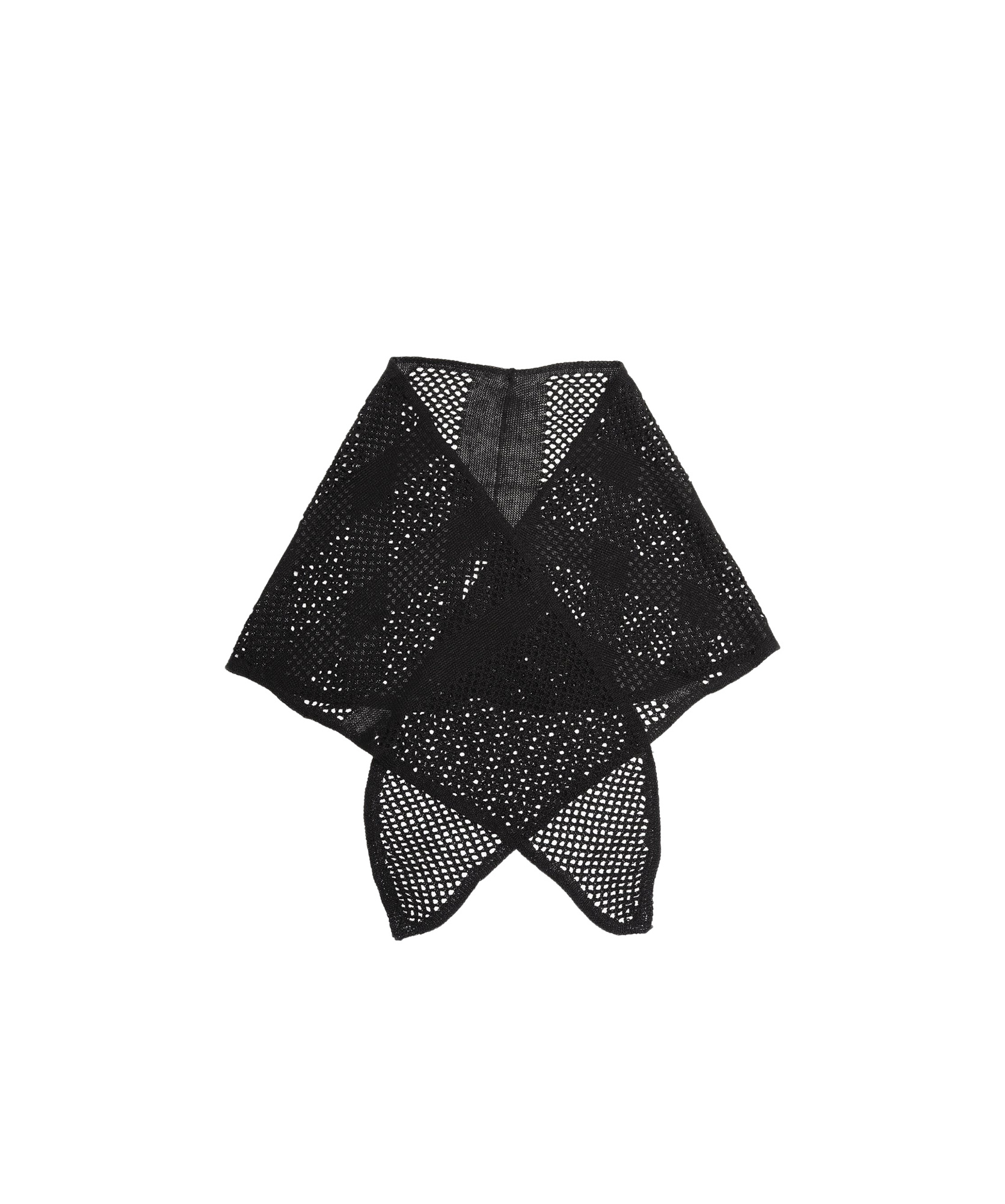 Our Legacy Triangle Open-knit Scarf In Black