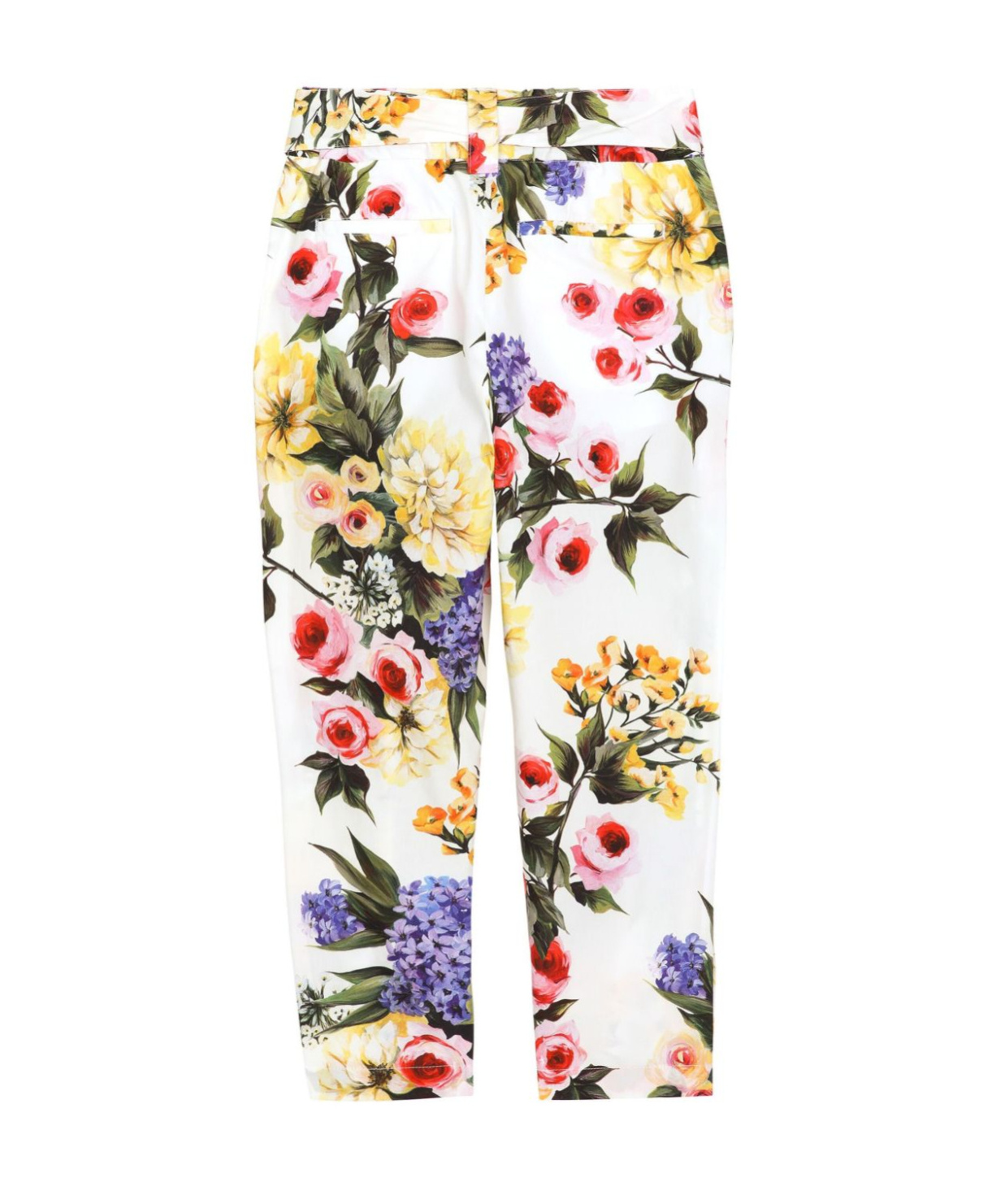 Dolce & Gabbana Floral-print Straight-leg Trousers In Multicolor