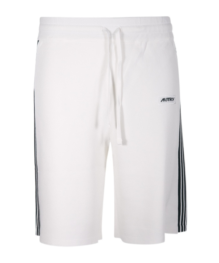 Shop Autry Logo Logo Elastic Waist Shorts In White