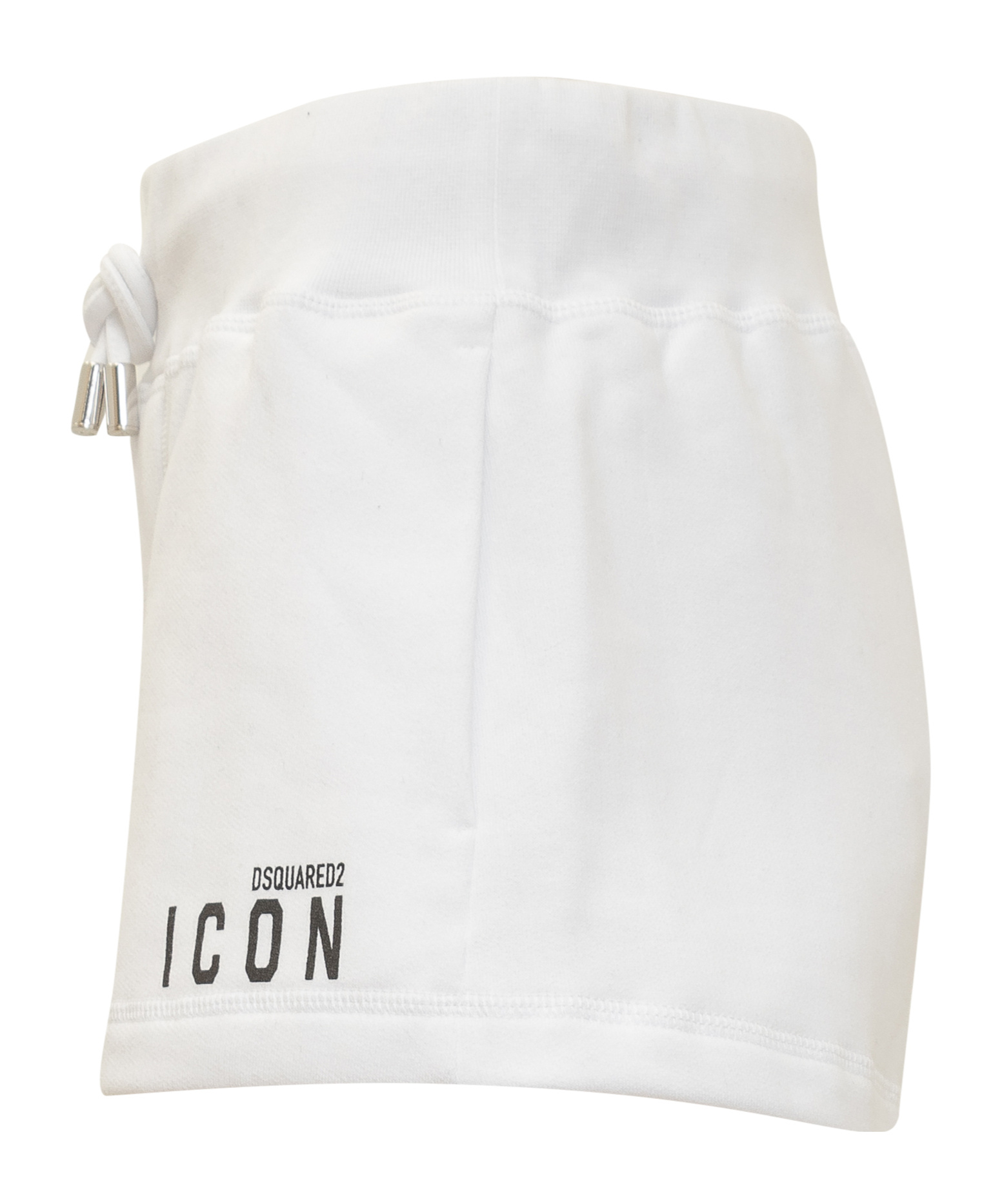 Dsquared2 Icon Logo Printed Drawstring Shorts In White