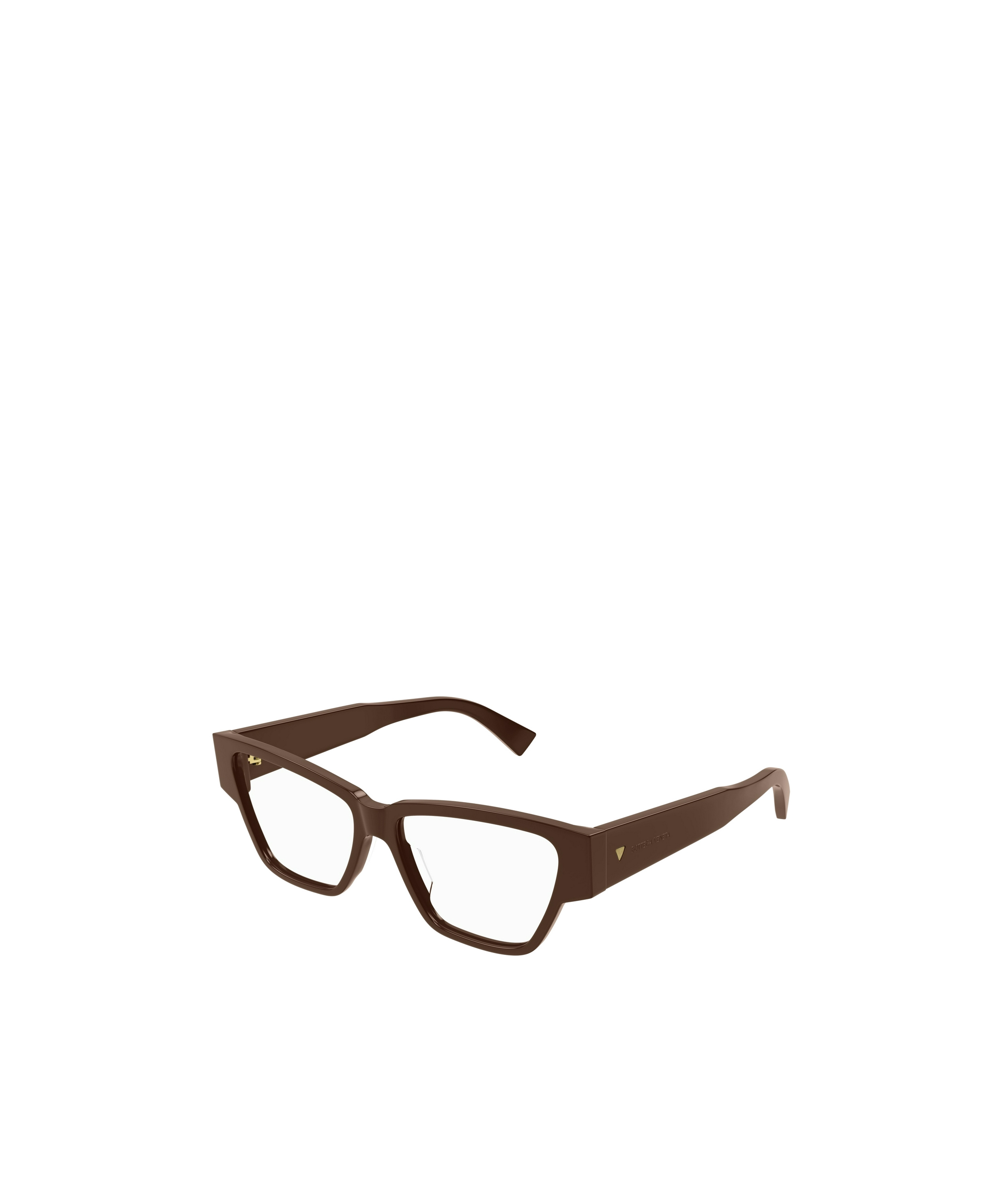 Bottega Veneta Geometric Frame Flat Mirror In Brown