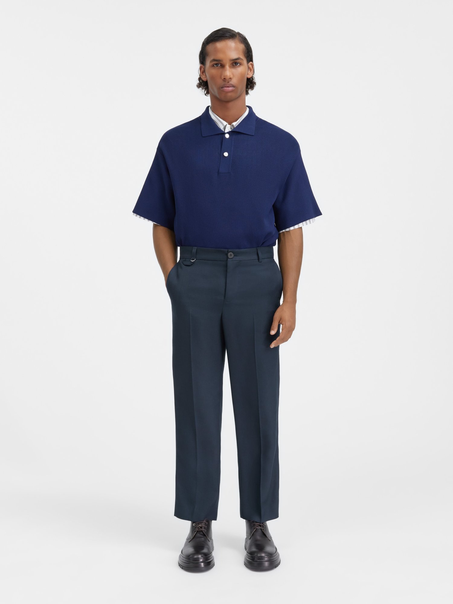 Jacquemus Belt Ring Casual Pants In Black