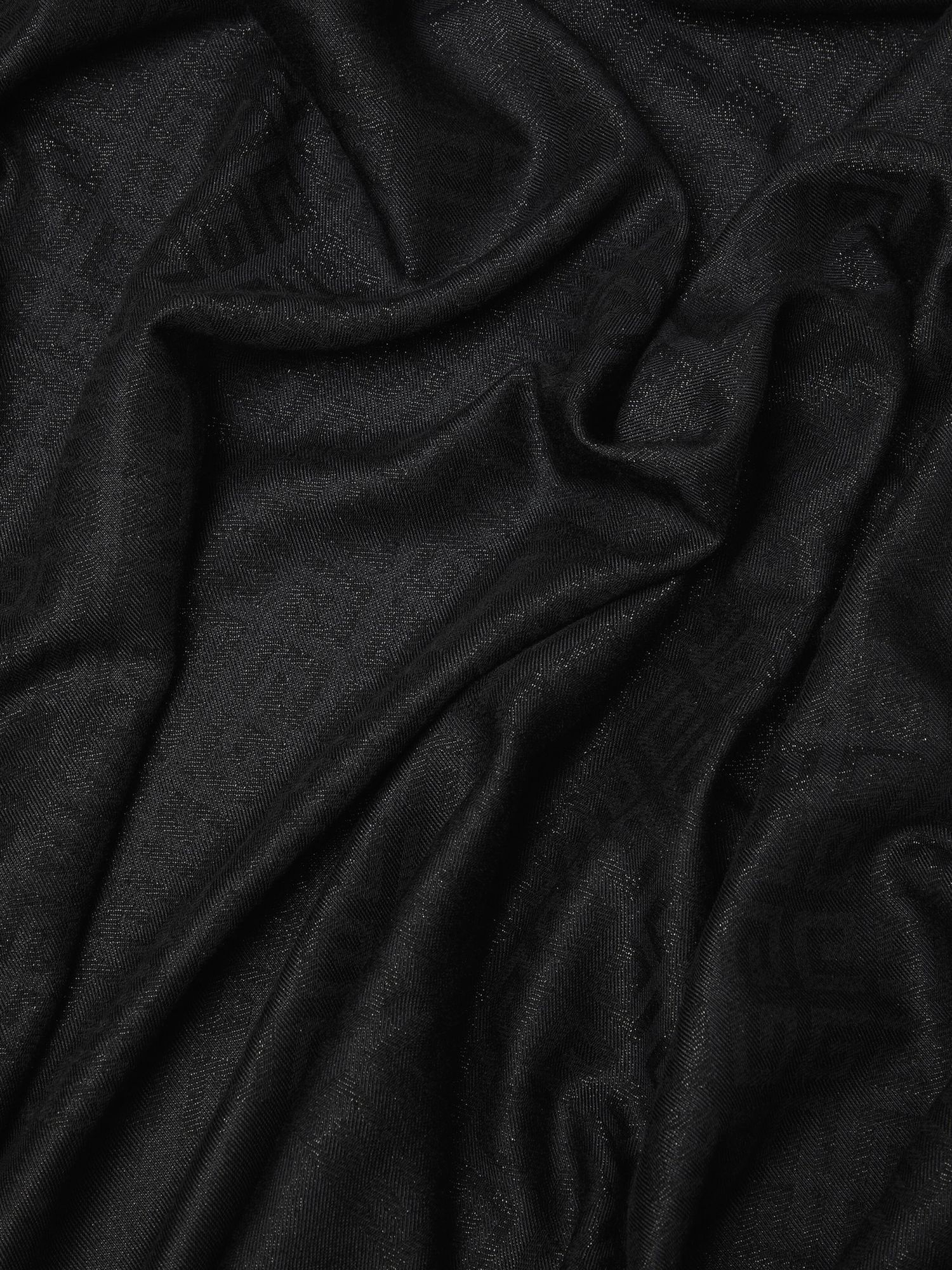 Givenchy Monogram Frayed Edge Scarf In Black