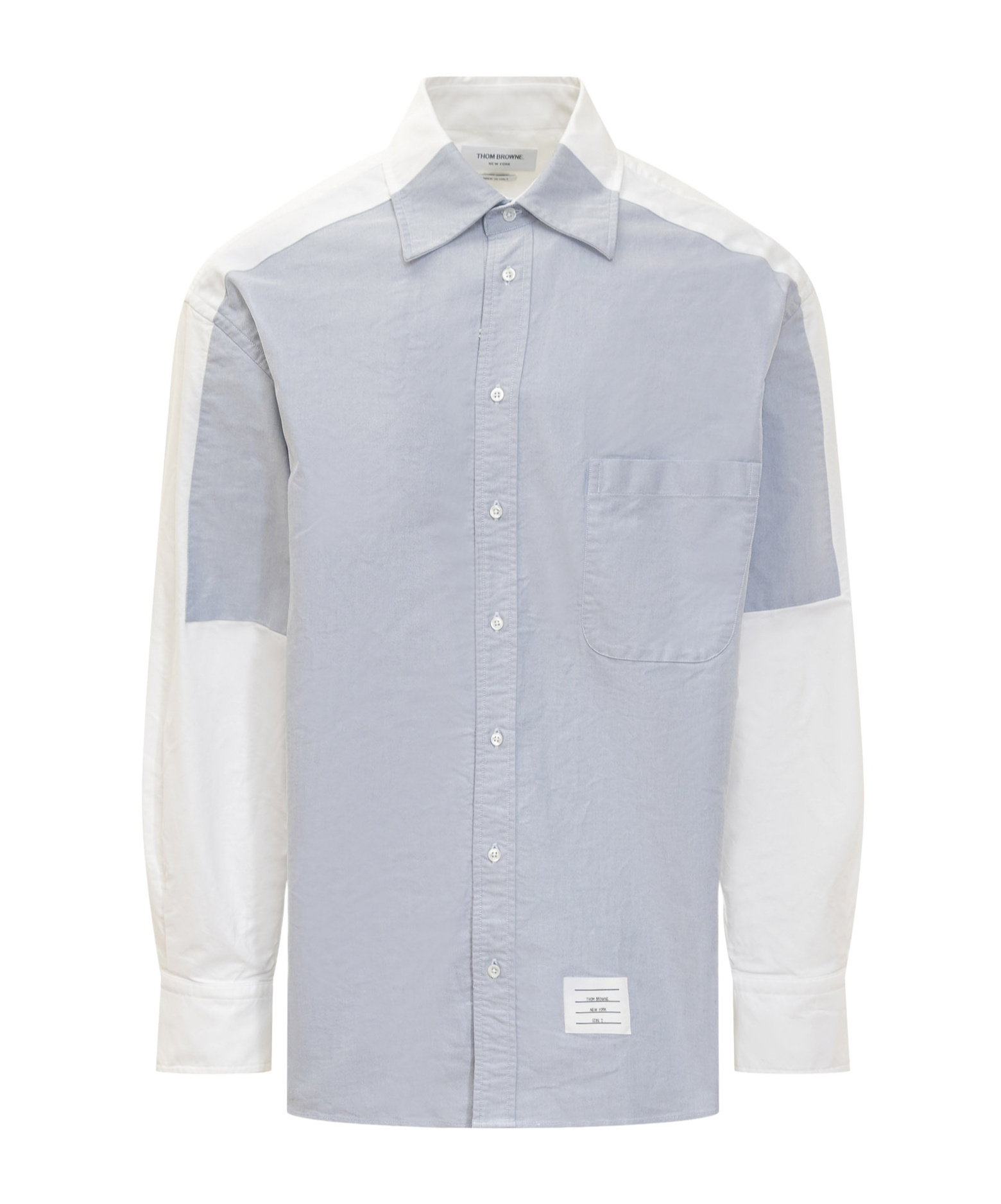 Thom Browne Patchwork Shirt In Gray
