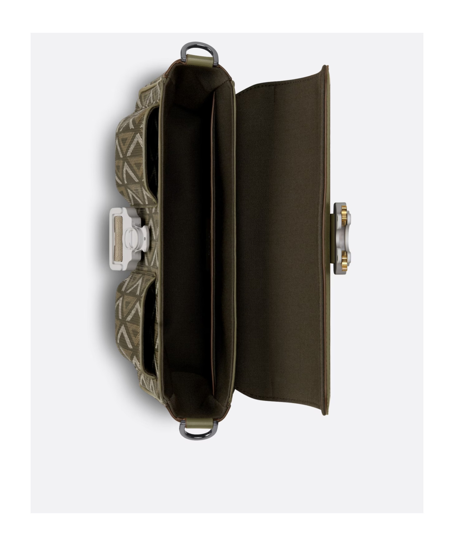 Dior Hit The Road Logo Satchel Bag In Green