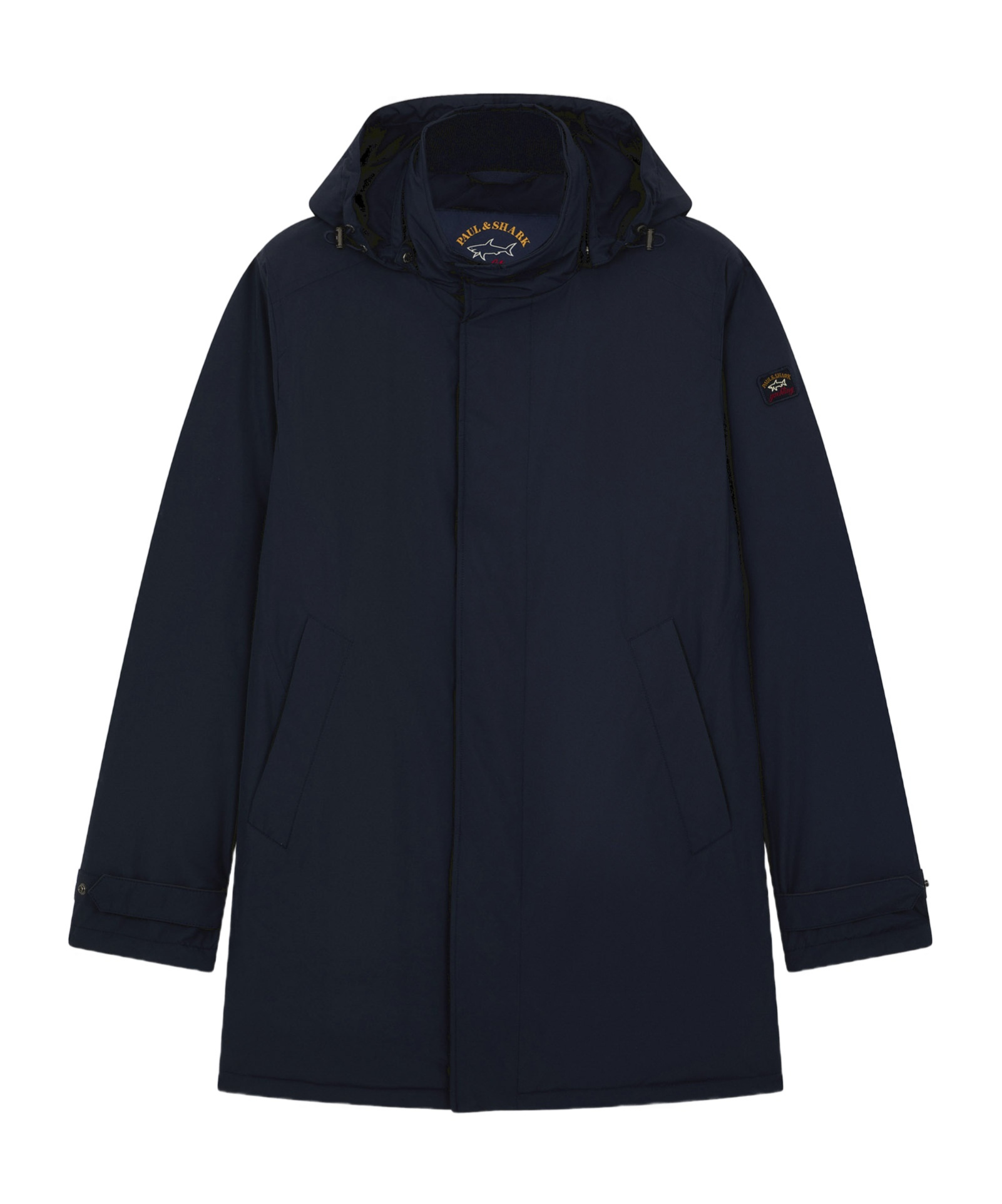 Shop Paul & Shark Hooded Padded Jacket In Black