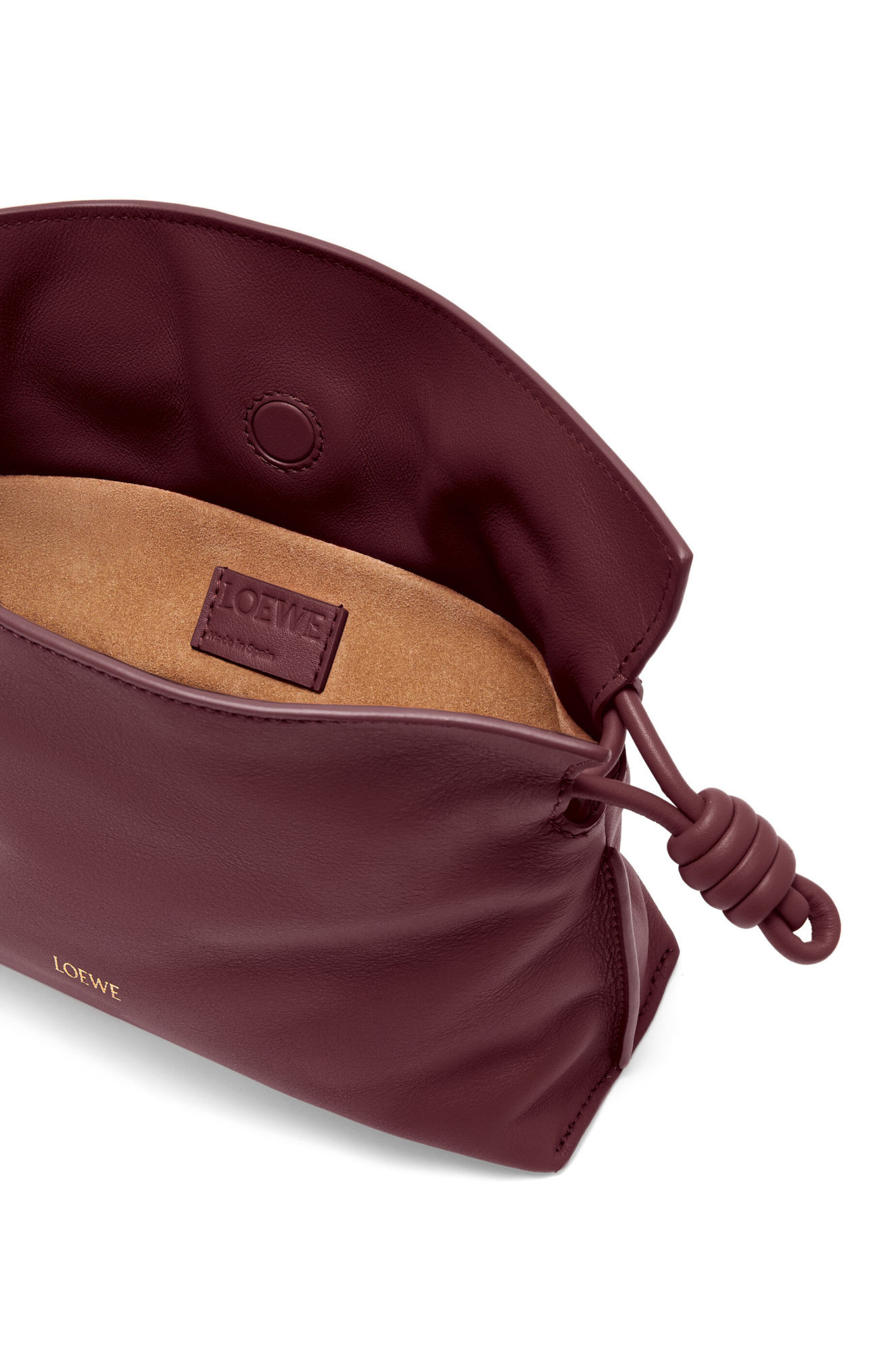 Loewe Mini Flamenco Clutch In Nappa Calfskin In Black