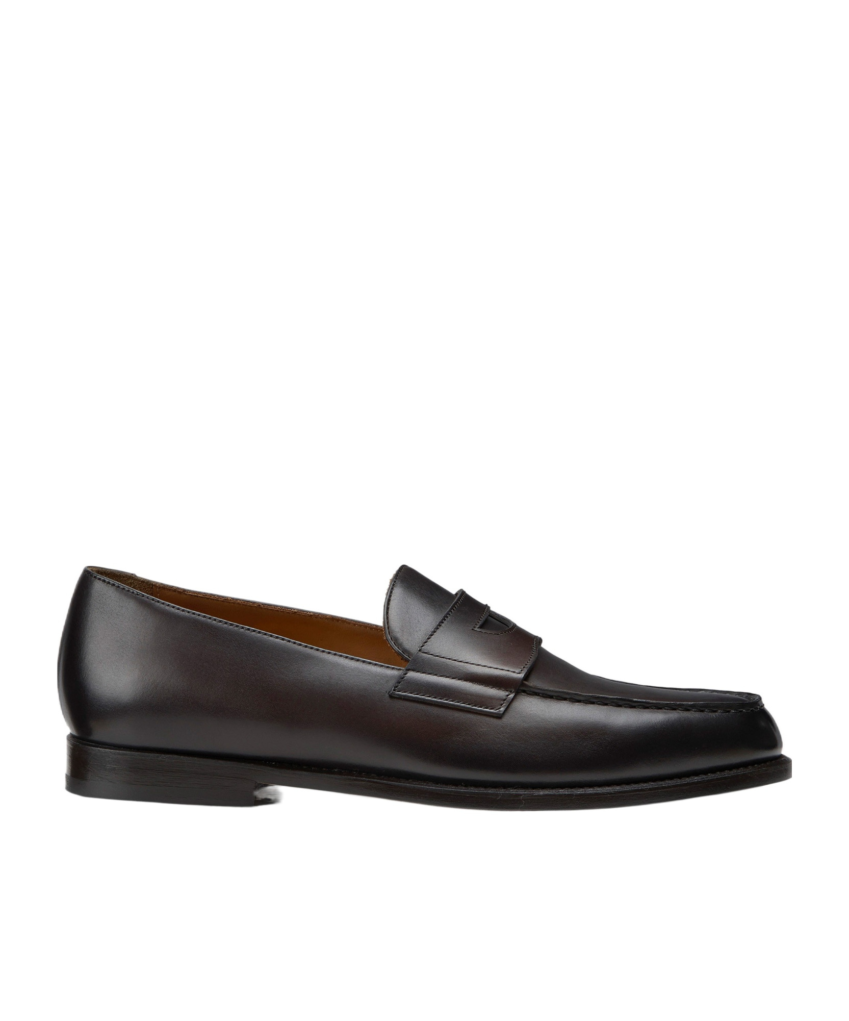 Doucal's Black Leather Moccasin In Black