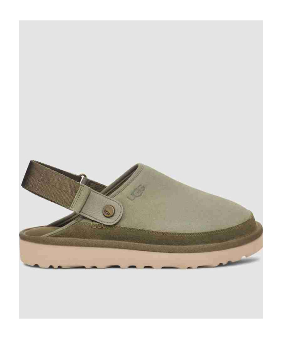 Ugg Goldencoast Suede Clogs In Nude