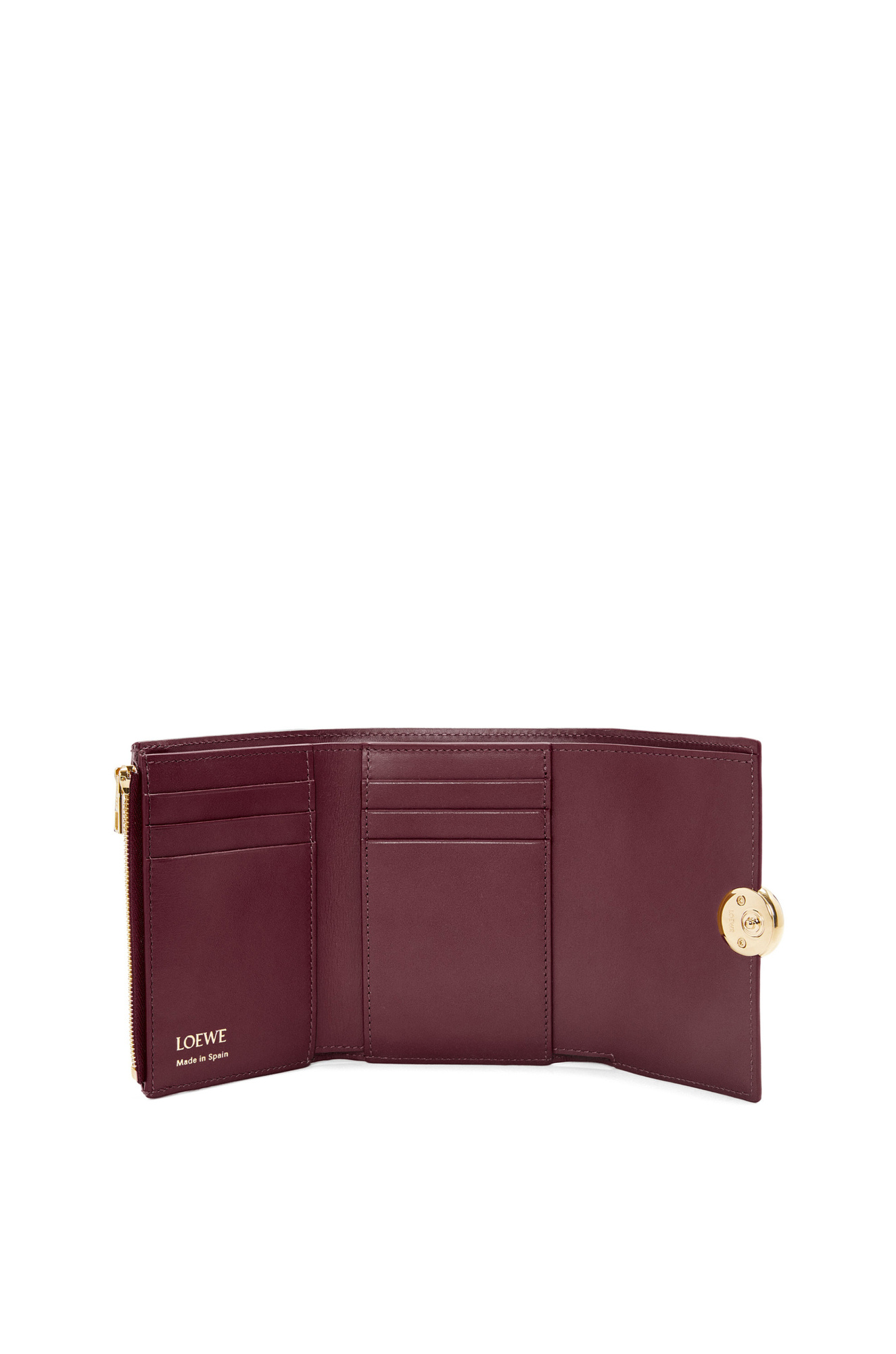 Loewe Pebble Small Vertical Wallet In Red