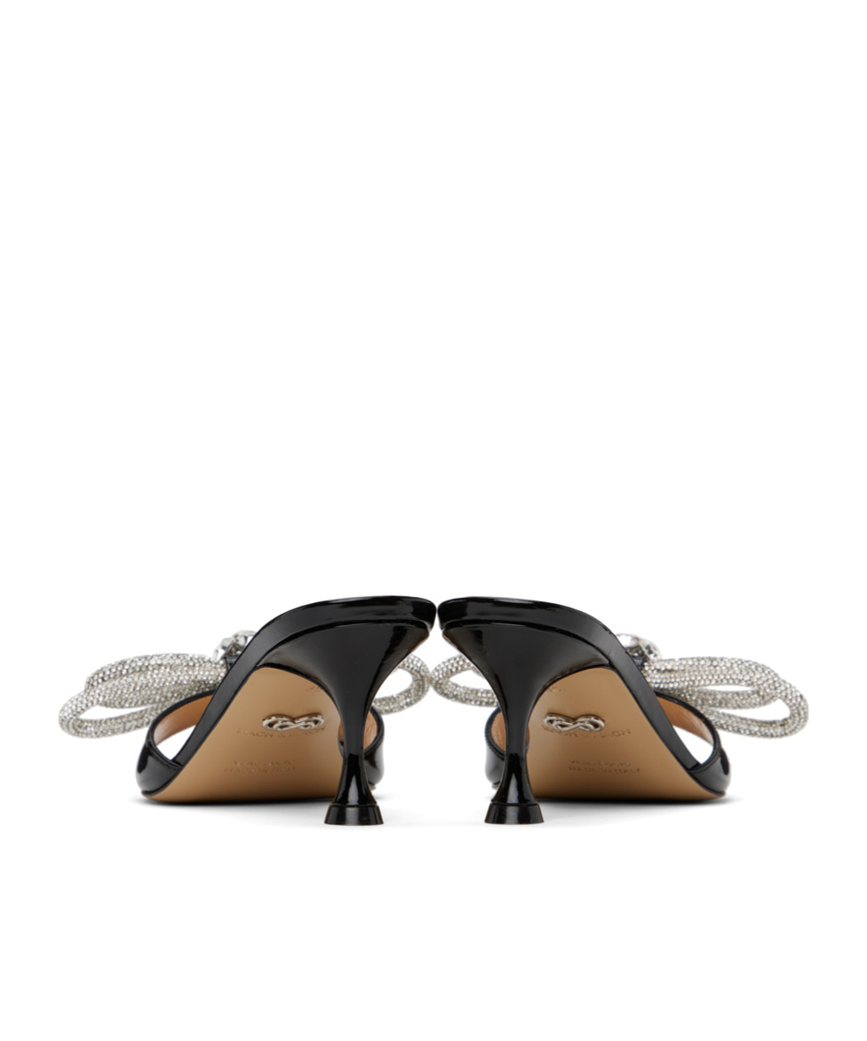 Mach&mach Double Bow Patent-leather Sandals In Multicolor
