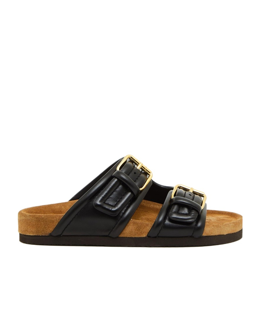 Valentino Fussfriend Leather Slides In Black