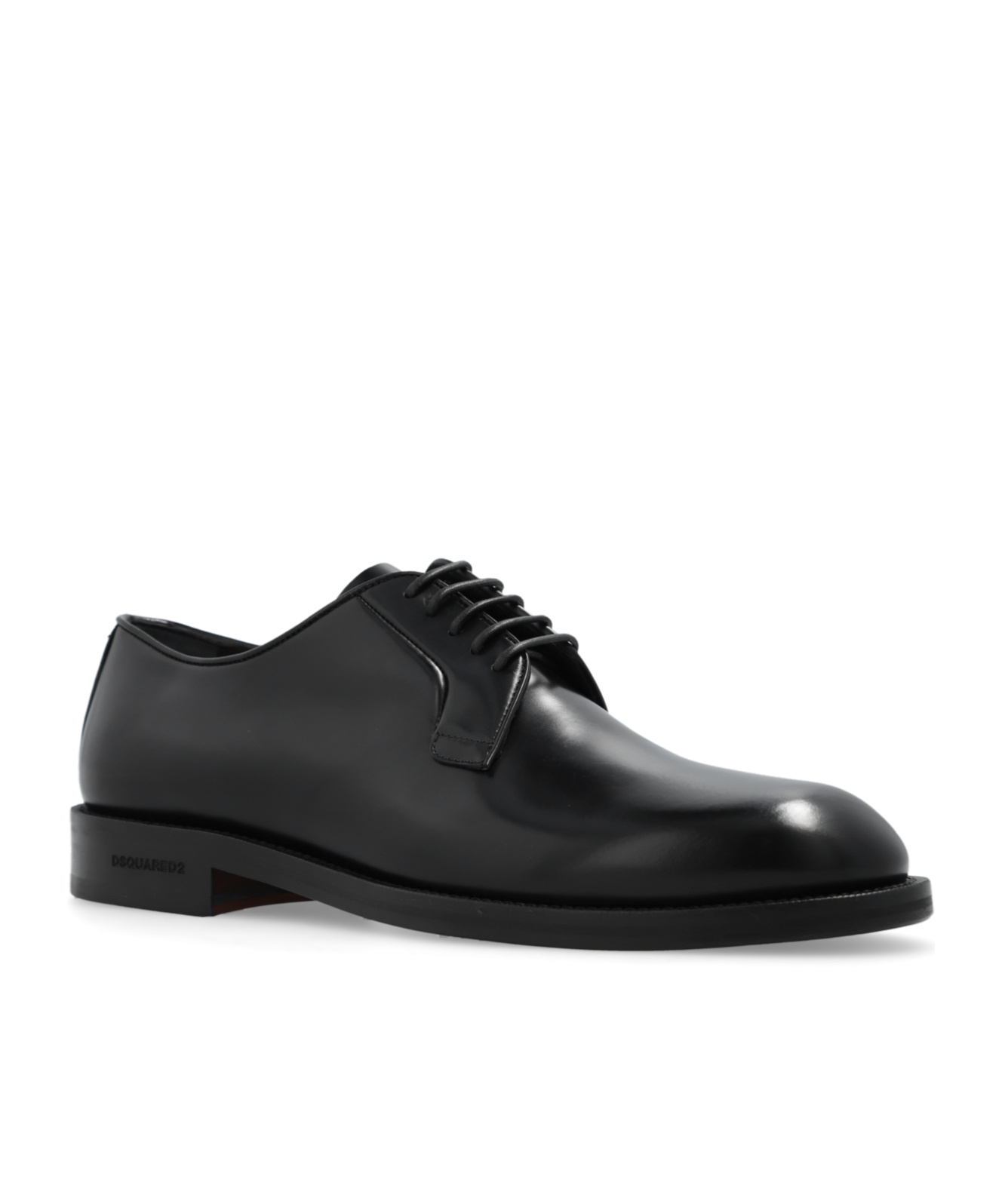 Dsquared2 Leather Derby Shoes In Black
