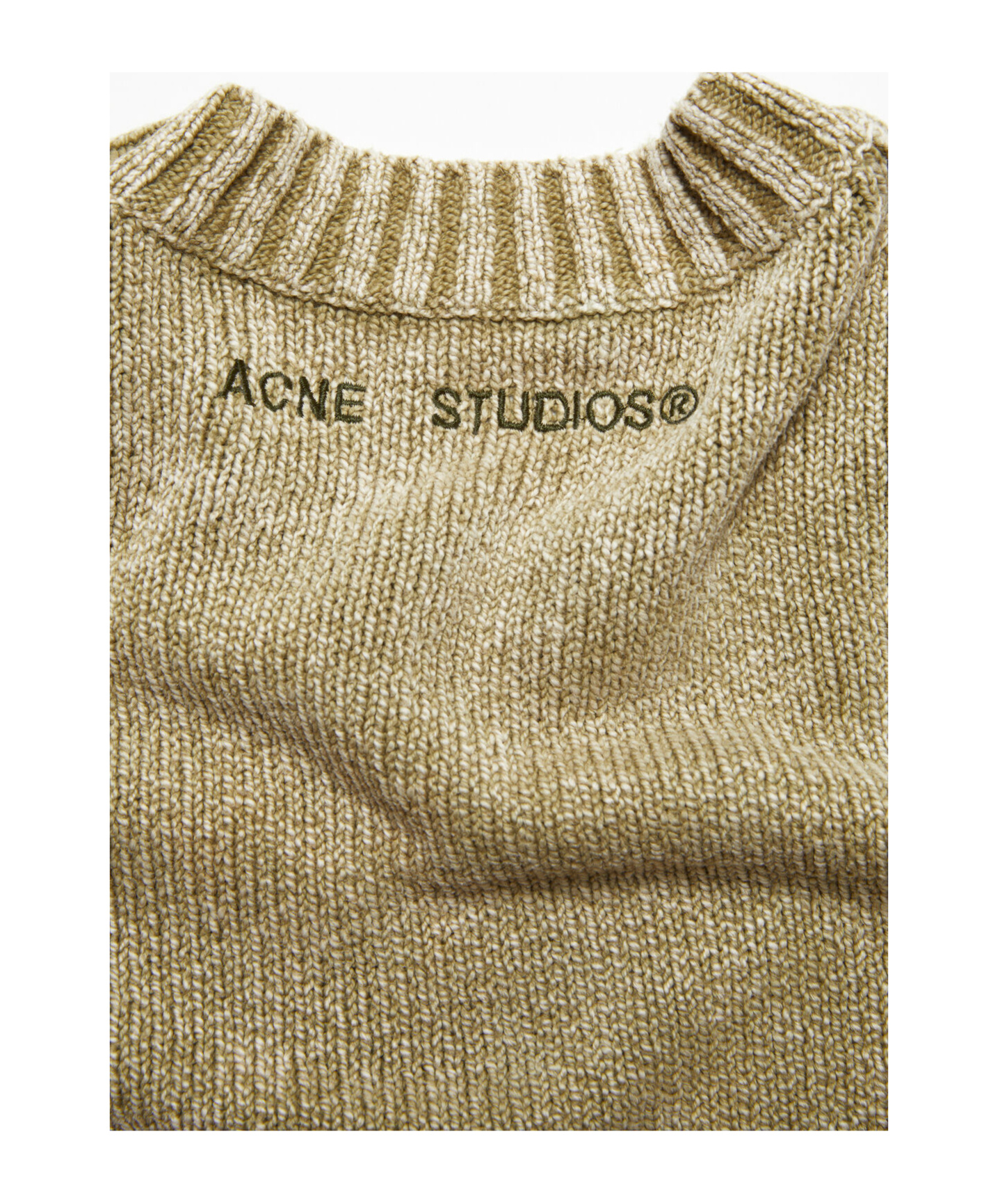 Shop Acne Studios Embroidered-logo Jumper In Green
