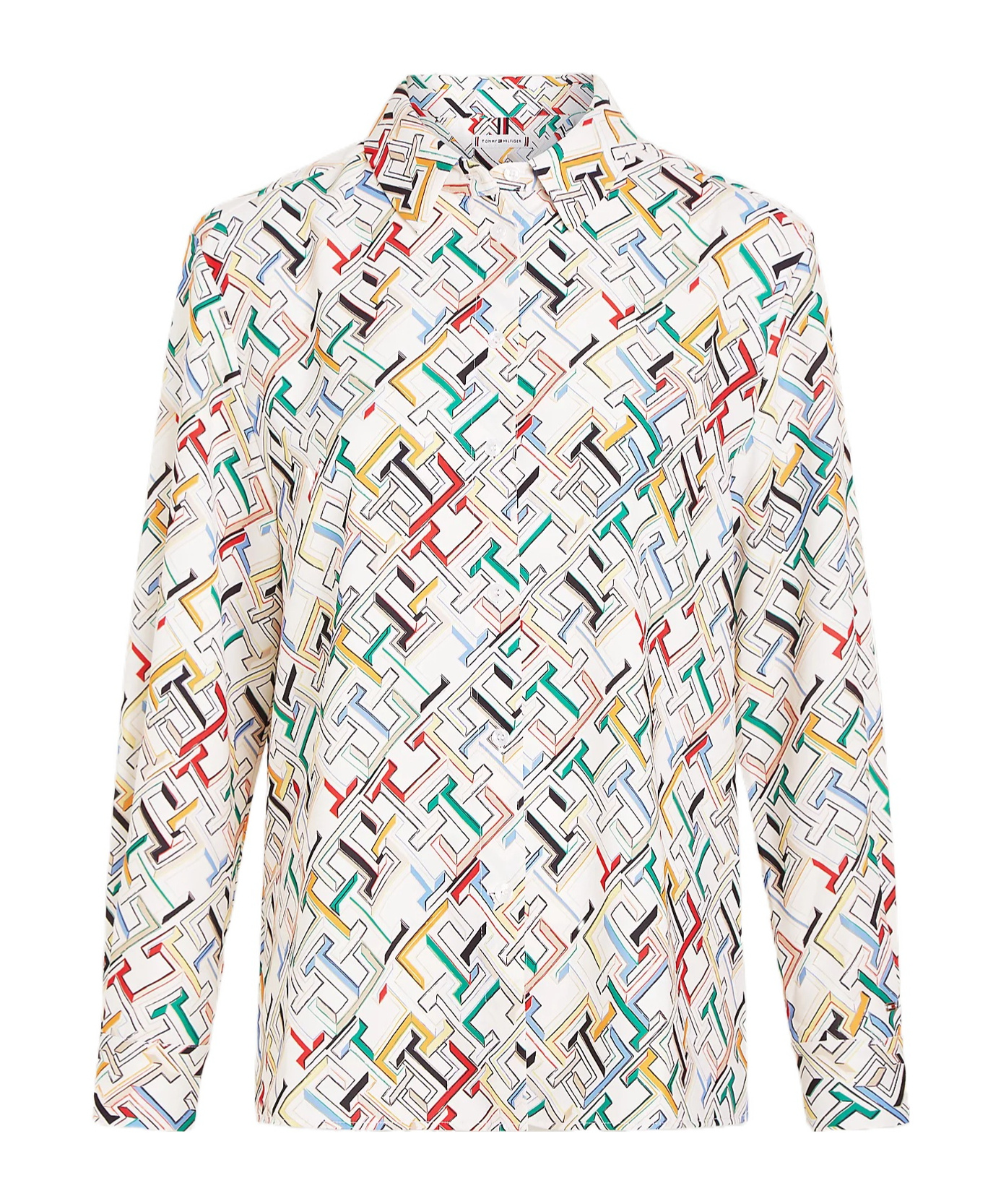 Tommy Hilfiger Monogram-pattern Shirt In White