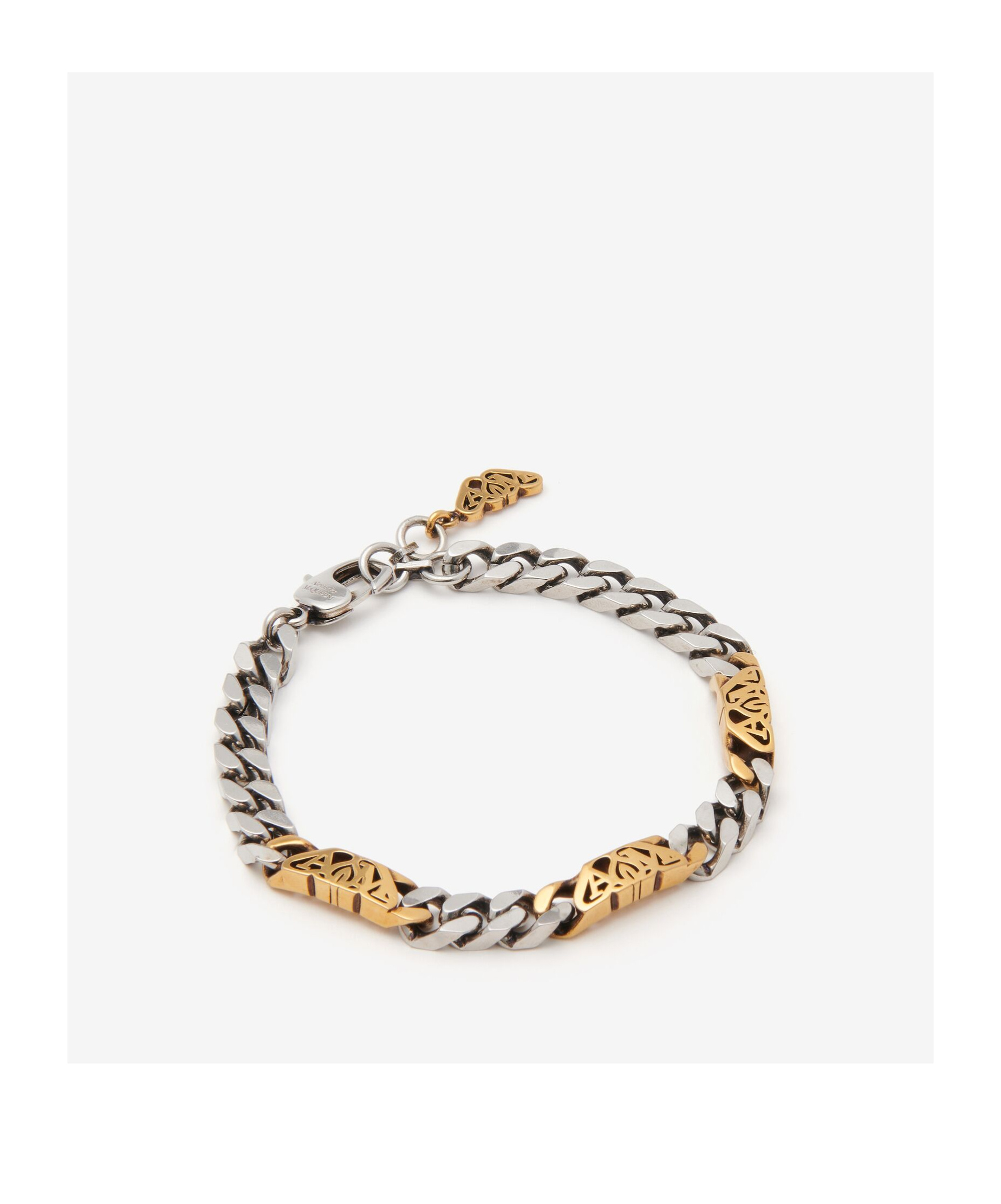 Alexander Mcqueen Seal Logo Chain Bracelet In Metallic
