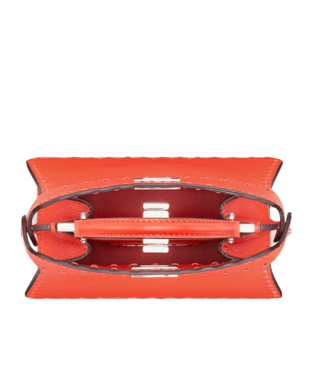 Fendi Red Selleria Bag With 306 Hand-sewn Topstitches In Red