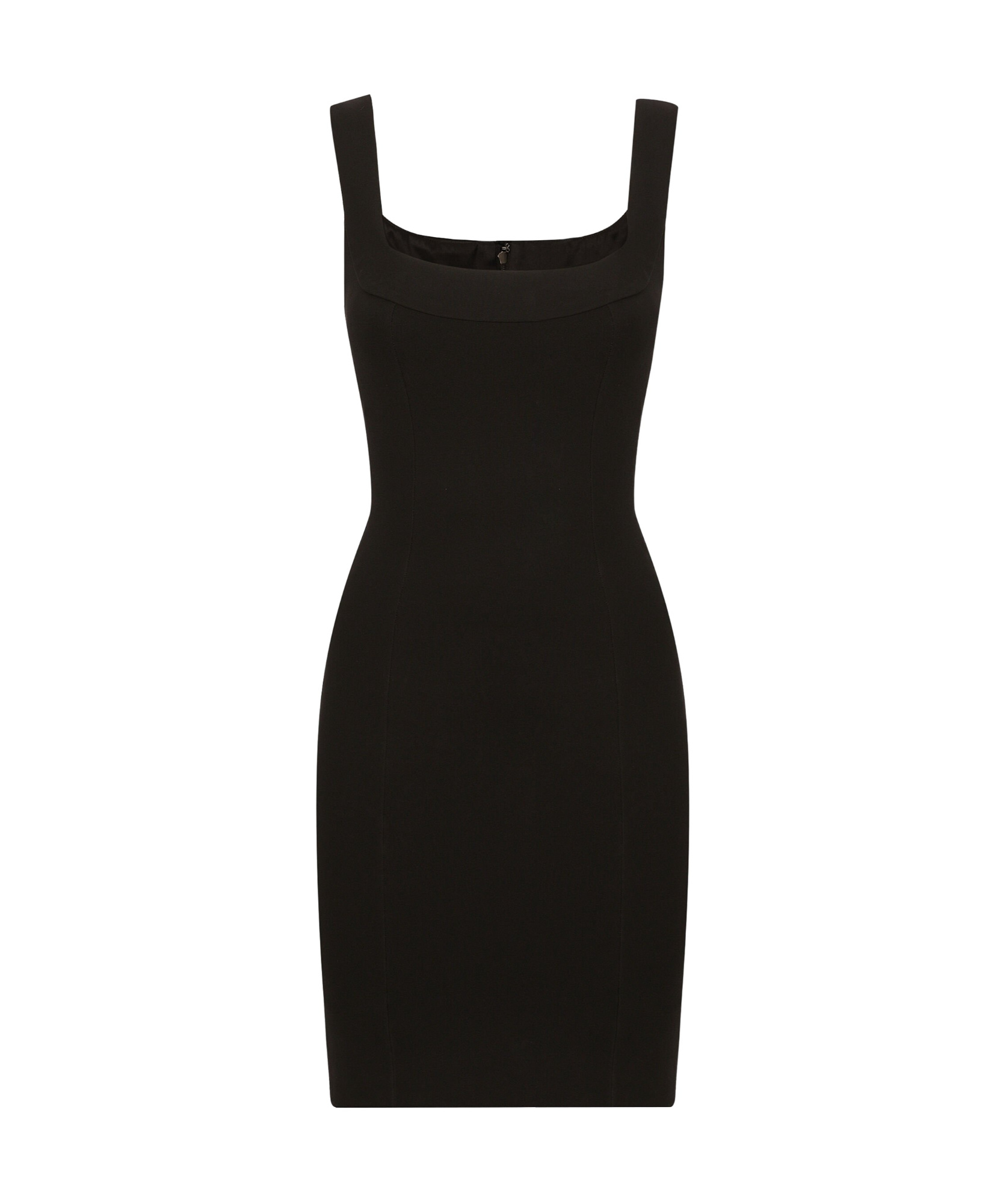 Dolce & Gabbana Dolce Gabbana Short Jersey Sheath Dress In Black
