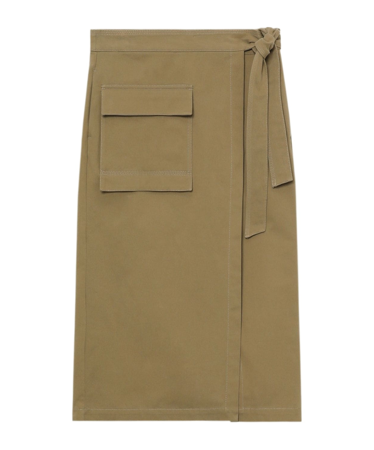 Shop Closed Lace Pocket Skirt In Brown