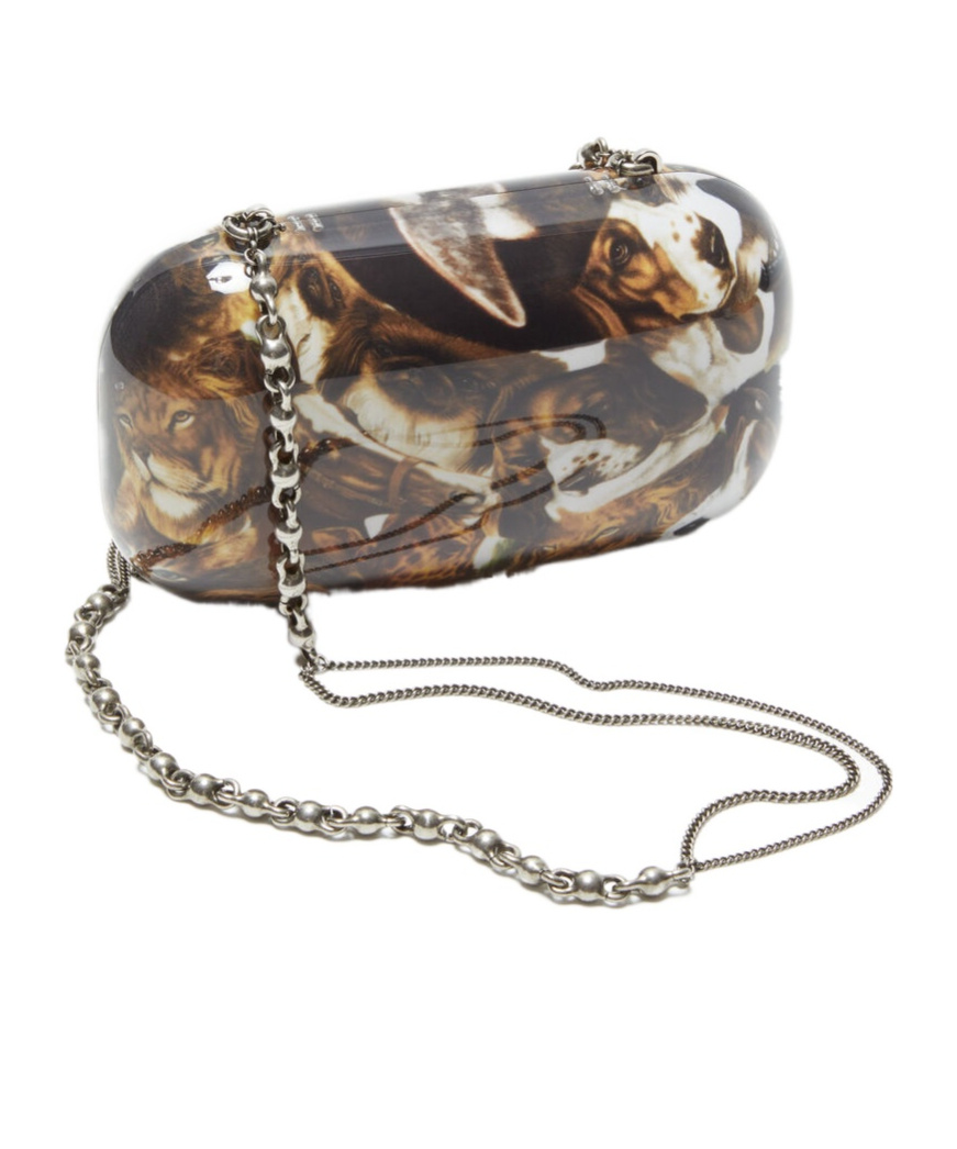 Shop Acne Studios Animal-print Clutch In Multicolor
