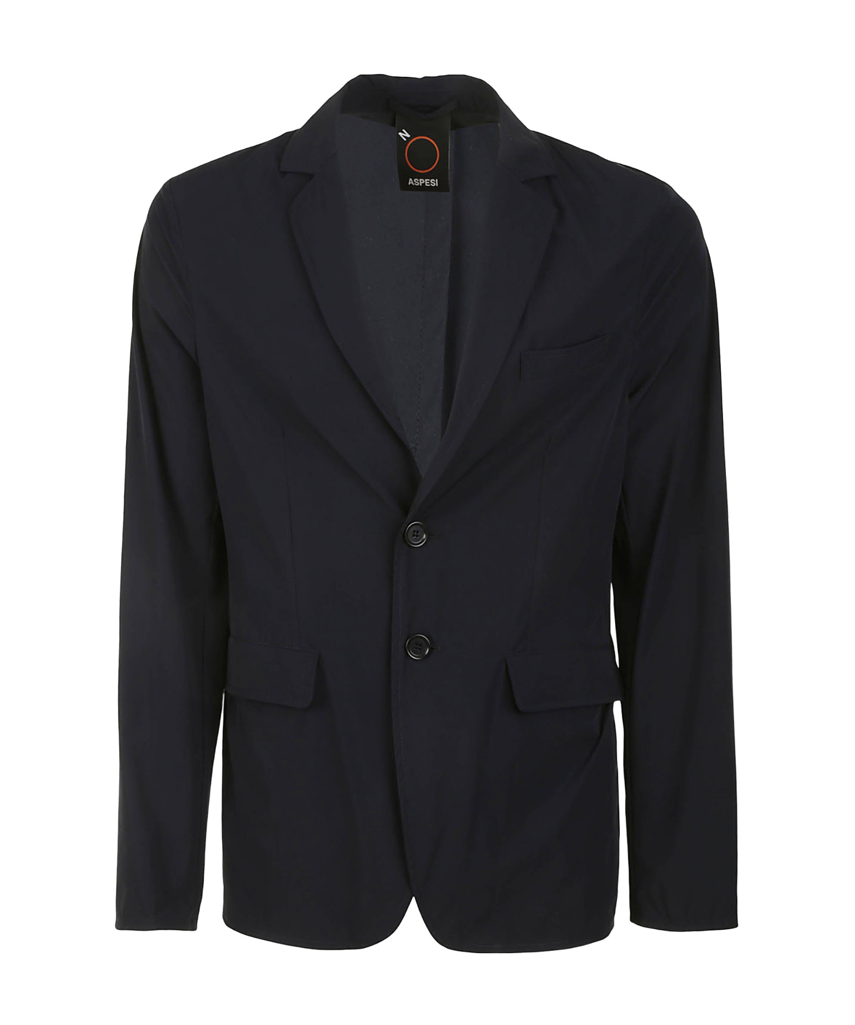 Aspesi Single-breasted Long-sleeved Suit Jacket In Black