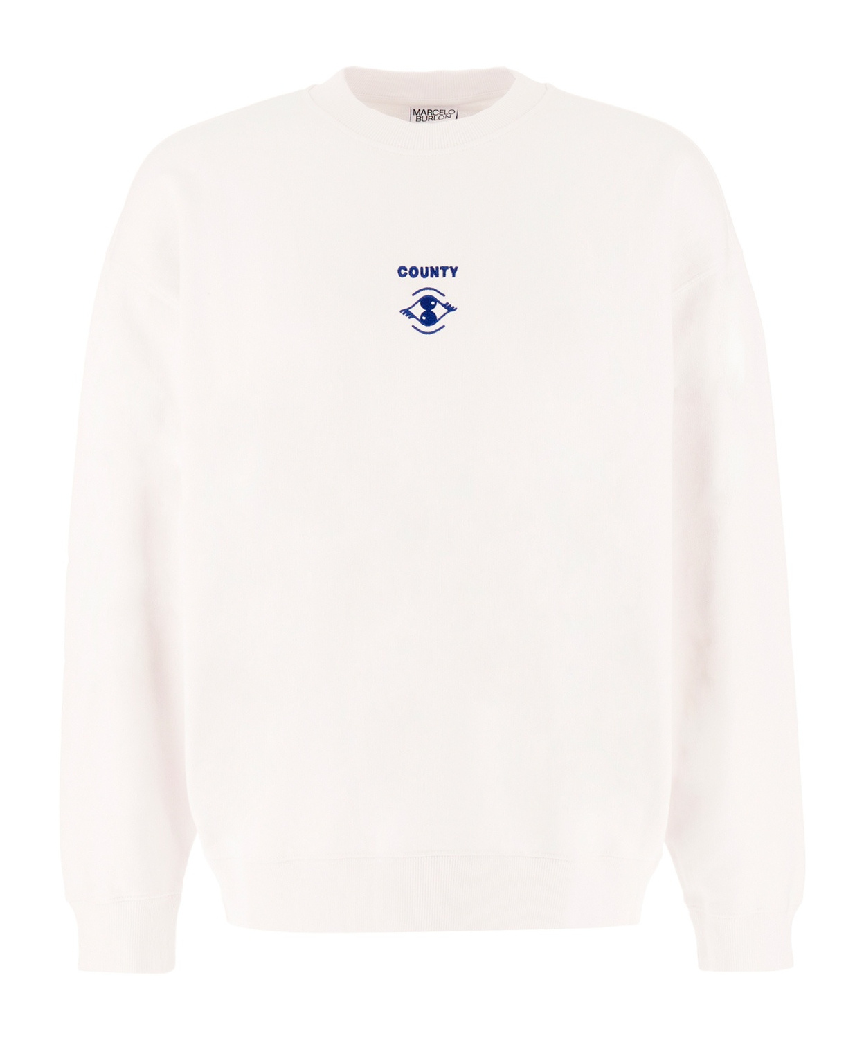 Marcelo Burlon County Of Milan Oversize Sweatshirt Eye Poster Cotton In White