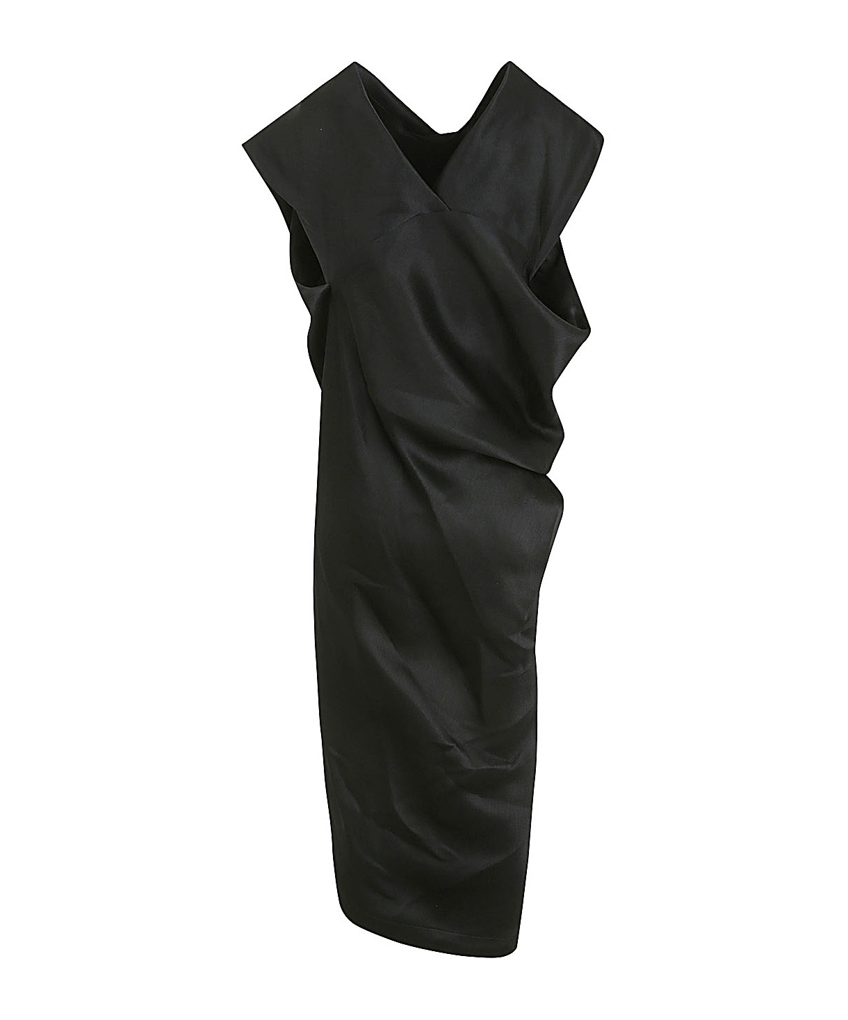 Issey Miyake Enveloping Midi Dress Clothing In Black